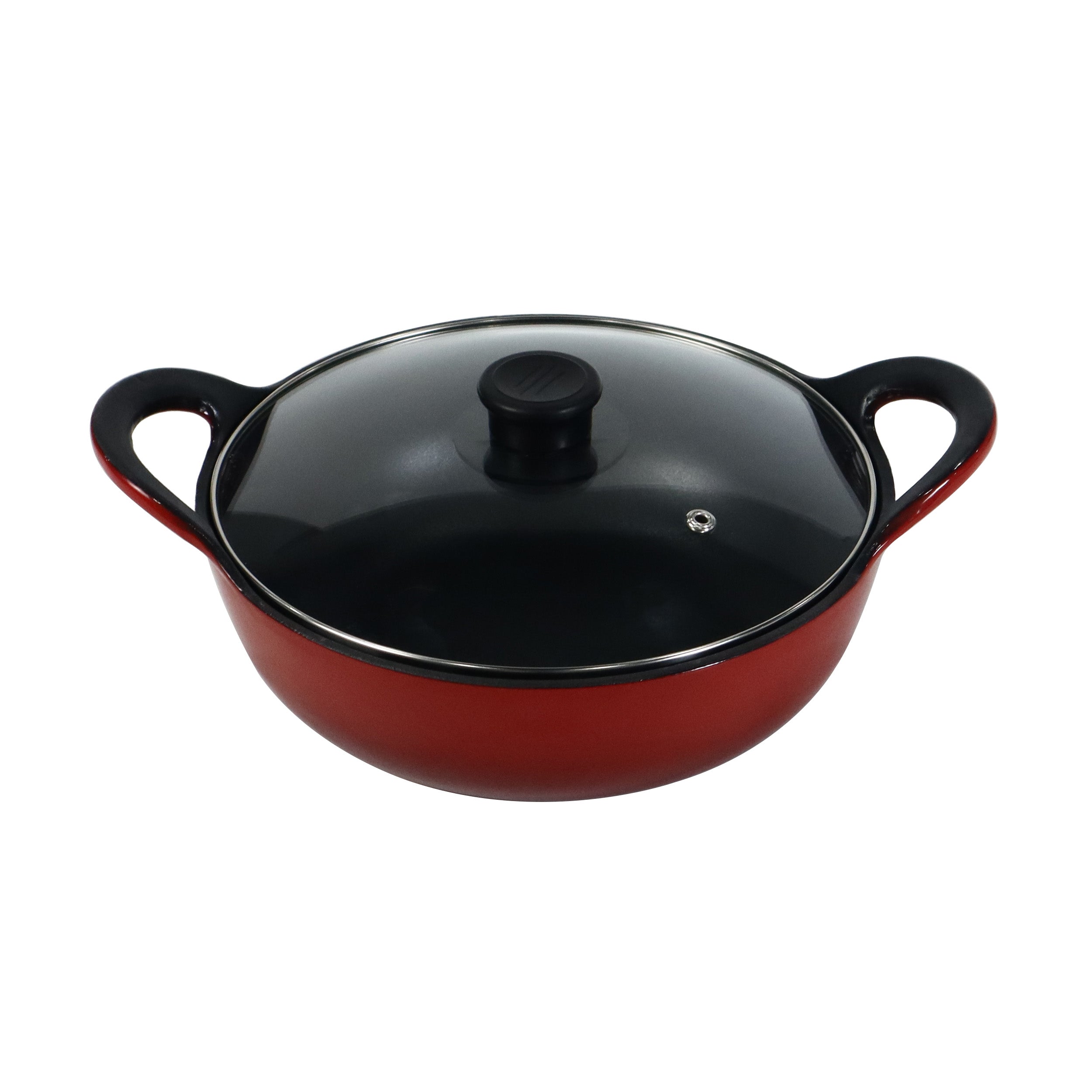 Discover the Perfect Fusion of Tradition and Innovation with Direct-mart's Enameled Cast Iron Balti Dish with Glass Lid