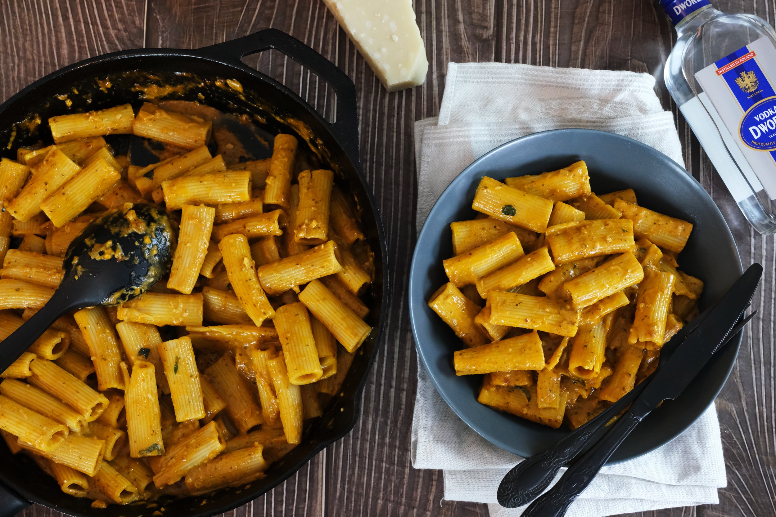 Pasta with Pesto Vodka Sauce