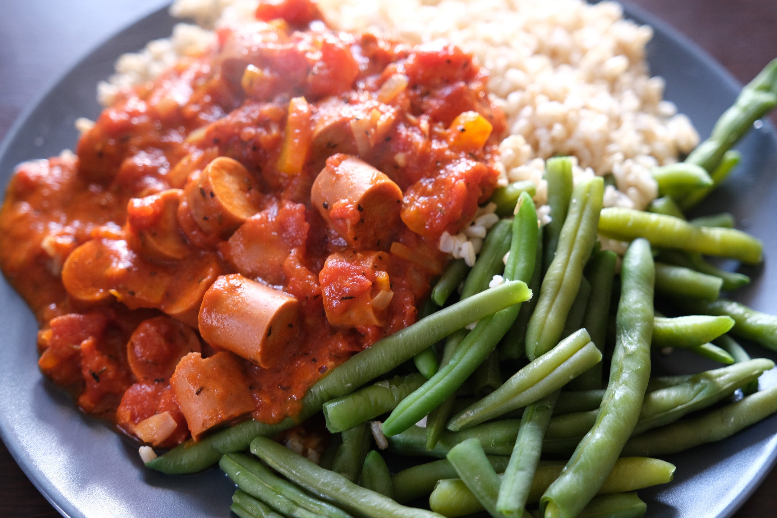 Vegan Sausage Stroganoff in a Dutch Oven Recipe