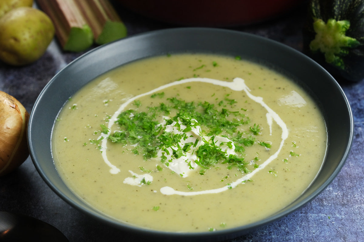 Zucchini & Rhubarb Soup Recipe