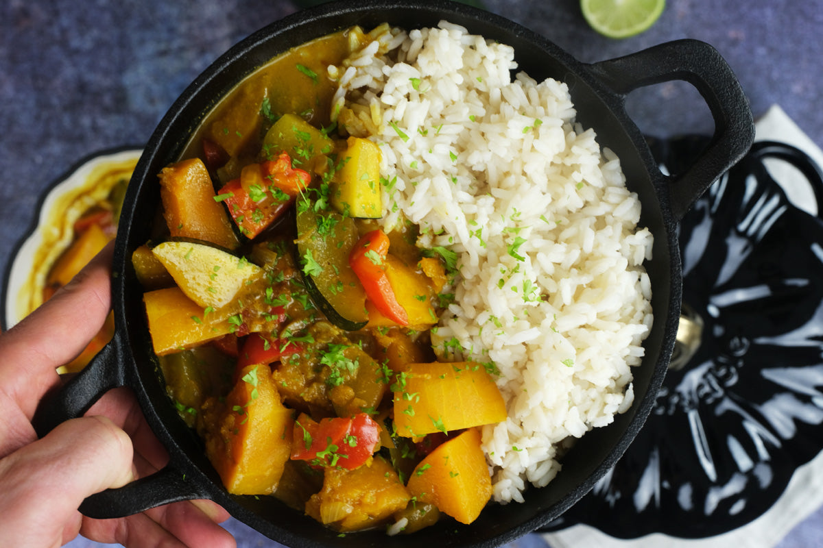 Creamy Curry with Zucchini, Bell Pepper & Butternut Squash Recipe