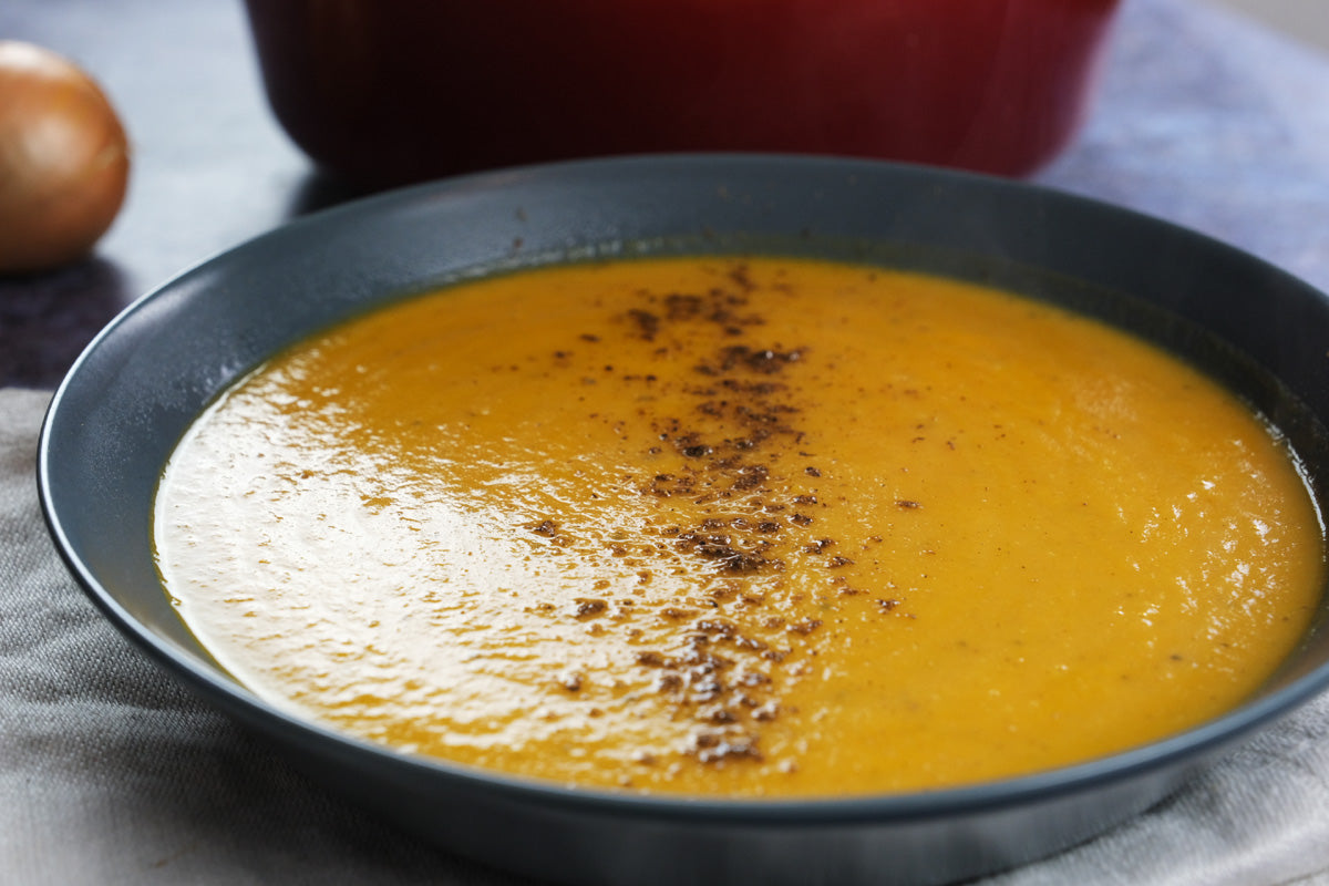 Sweet Potato and Peanut Soup with Grains of Paradise Recipe