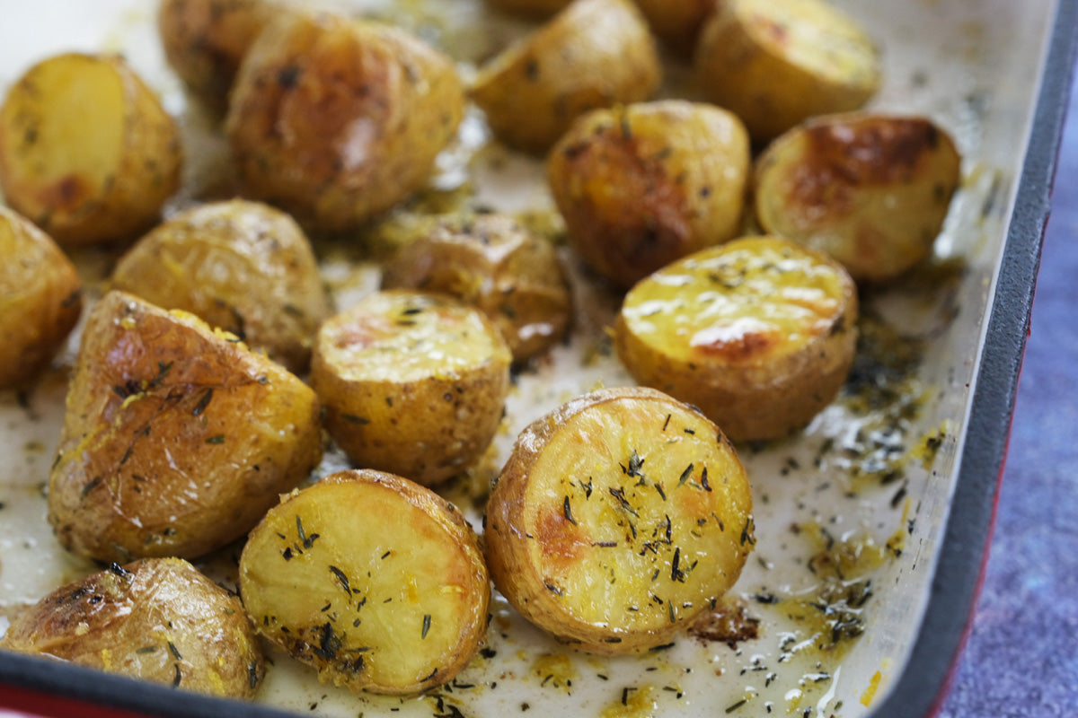 Roasted Baby Potatoes with Lemon & Thyme Recipe