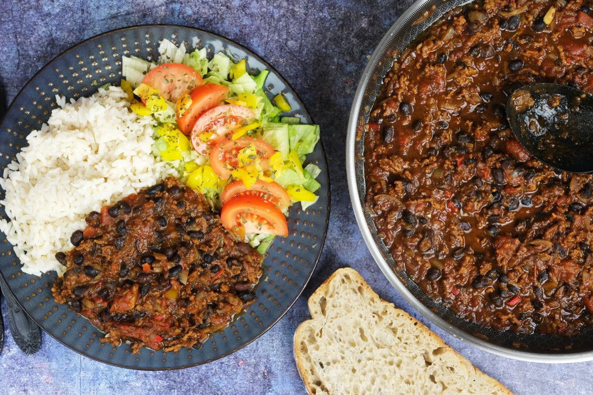 Chili con Carne with Black Beans Recipe