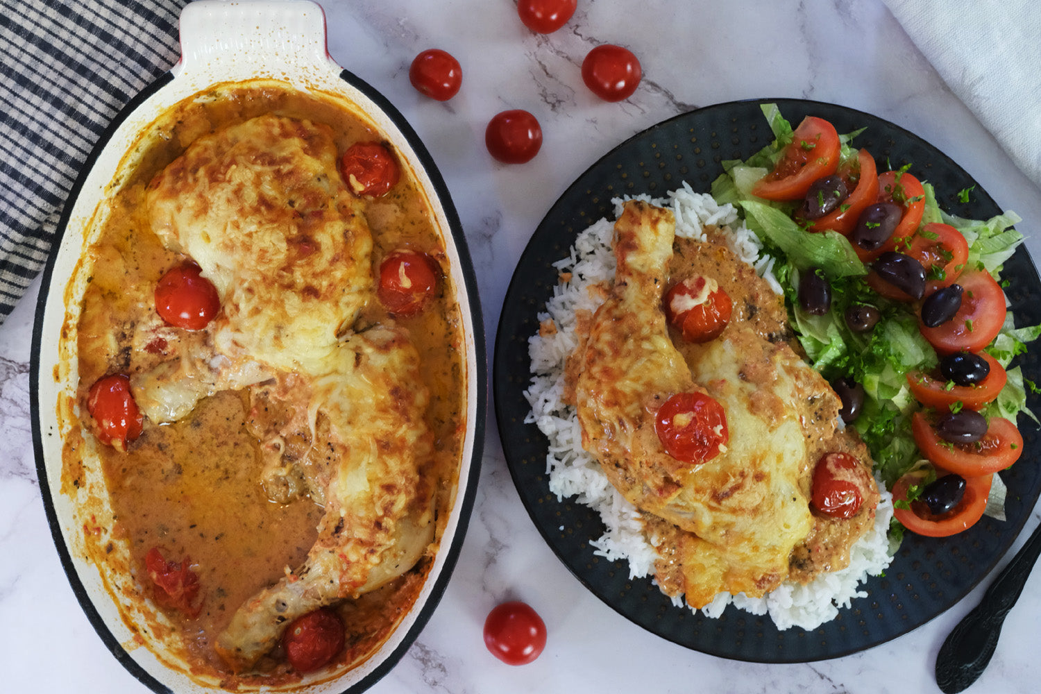 Ajvar relish chicken gratin recipe