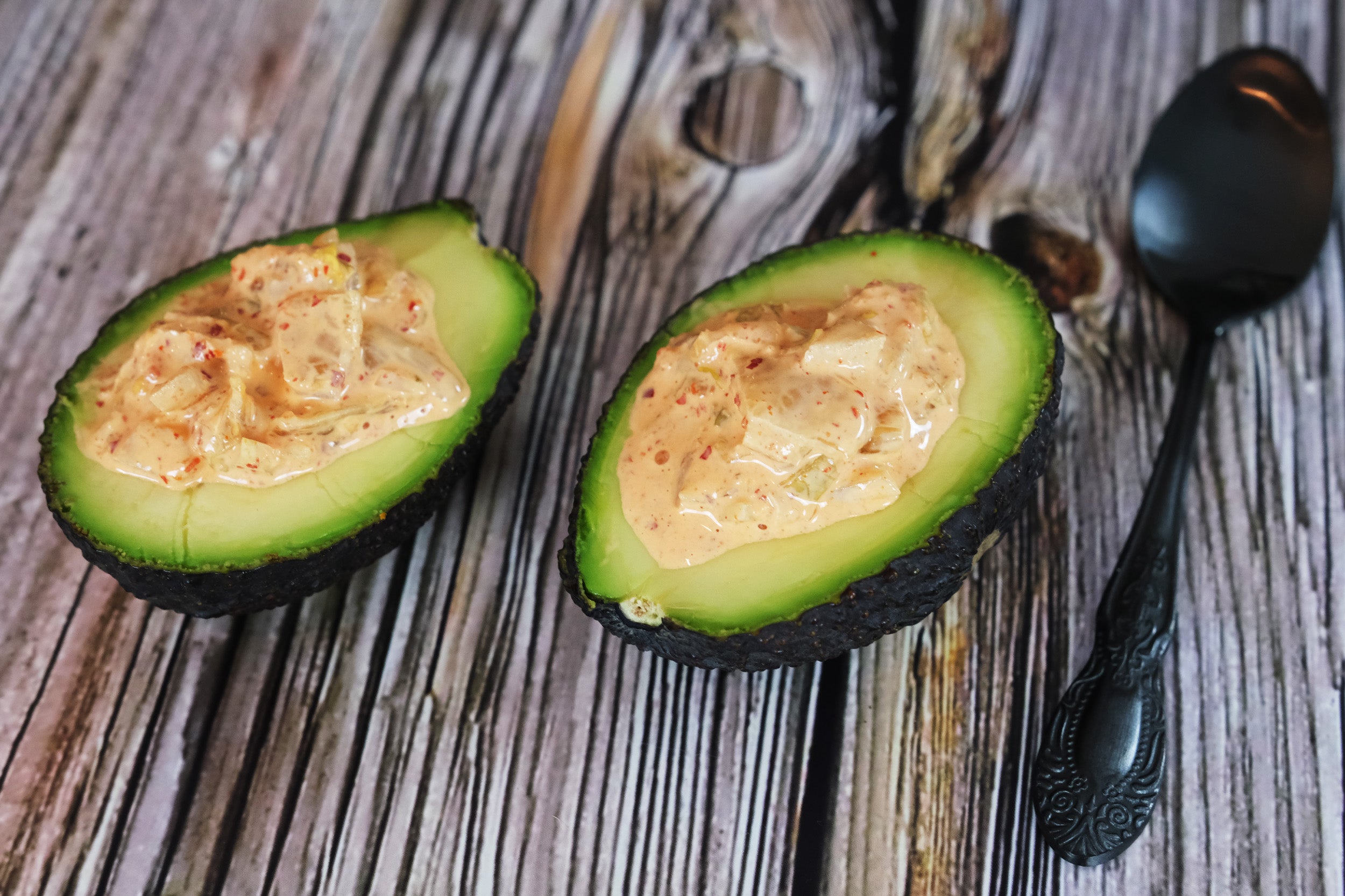 Avocado with Kimchi Mayonnaise