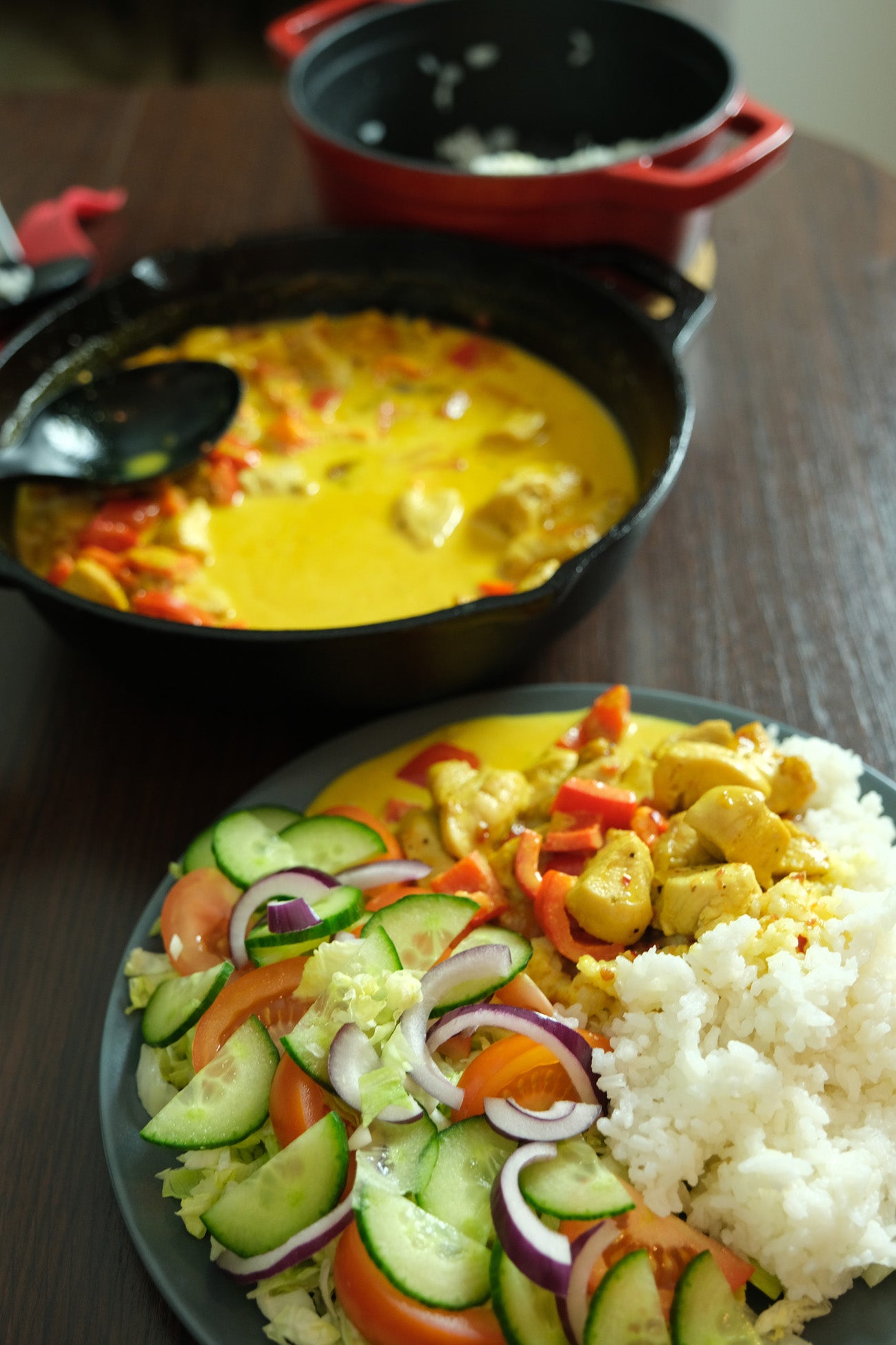 Homemade Chicken Casserole in a Cast Iron Skillet Recipe