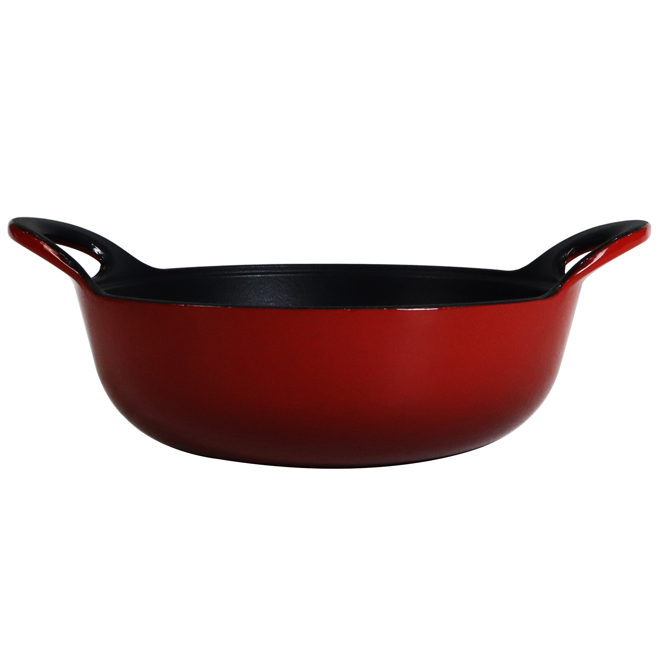 Enameled Cast Iron Balti Casserole with a Glass Lid, 3 Quart (2,83 litre) Cast Iron Casserole Dish