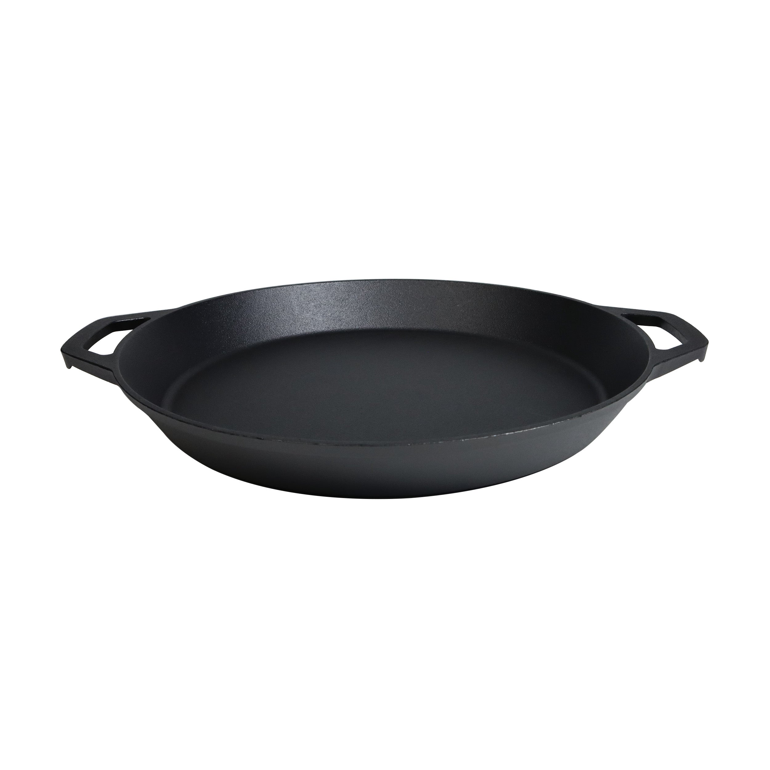15.75-Inch (40 cm) Cast Iron Skillet Set with Dual Loop Handles, Frying Pan, Silicone Potholders