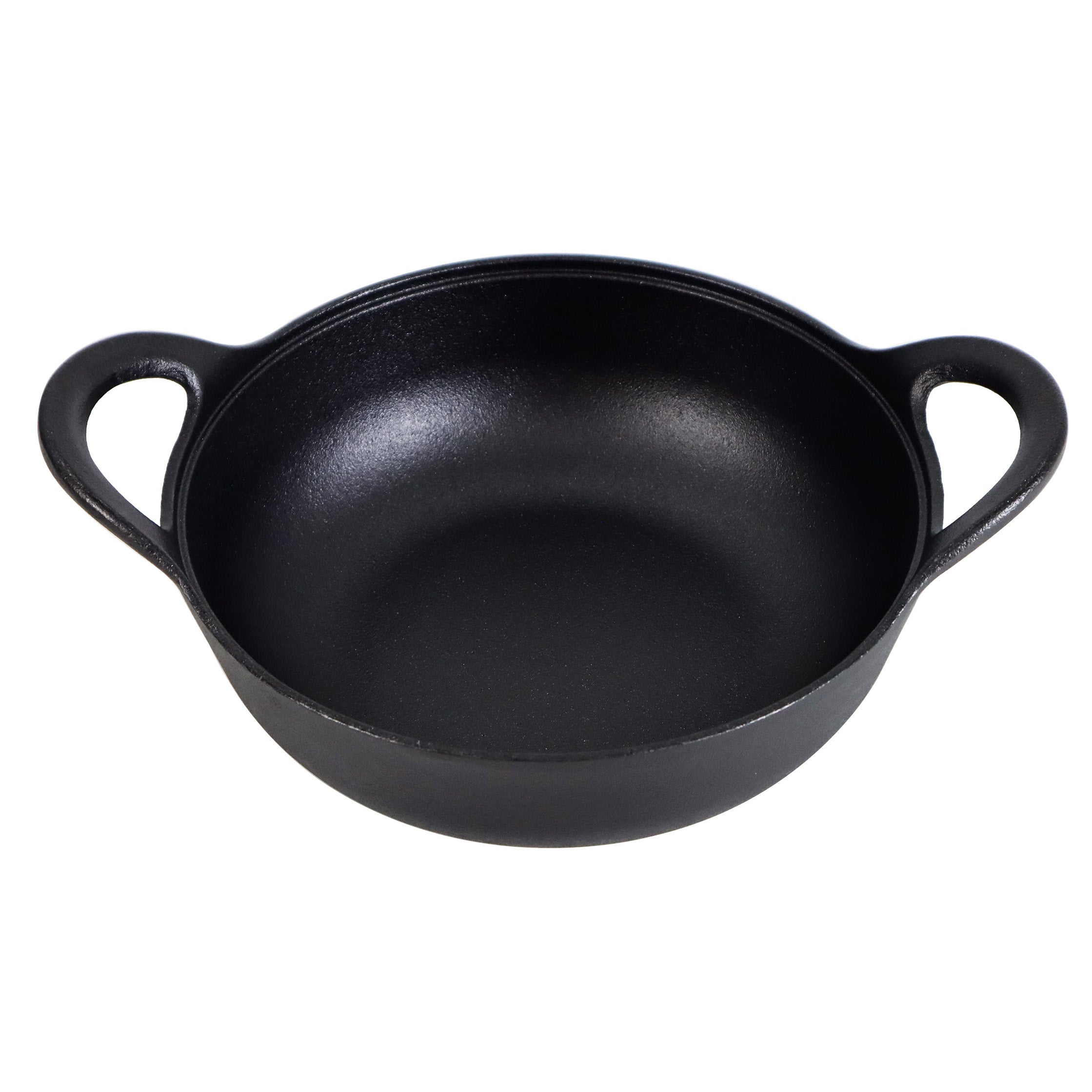 Cast Iron Balti Casserole with a Glass Lid, 3 Quart (2,83 litre) Cast Iron Pot