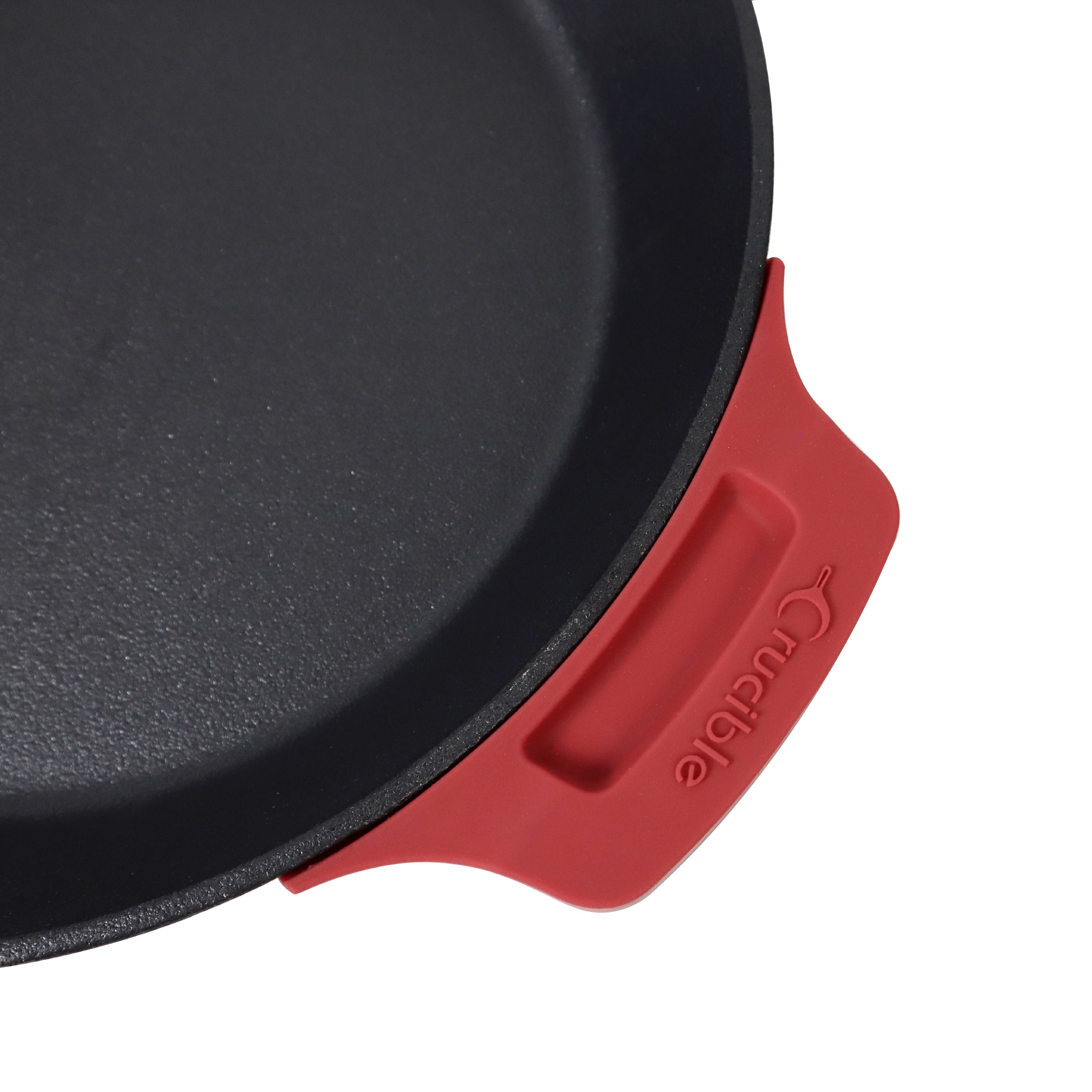 12-Inch (30 cm) Cast Iron Skillet Set with Dual Loop Handles, Frying Pan, Silicone Potholders