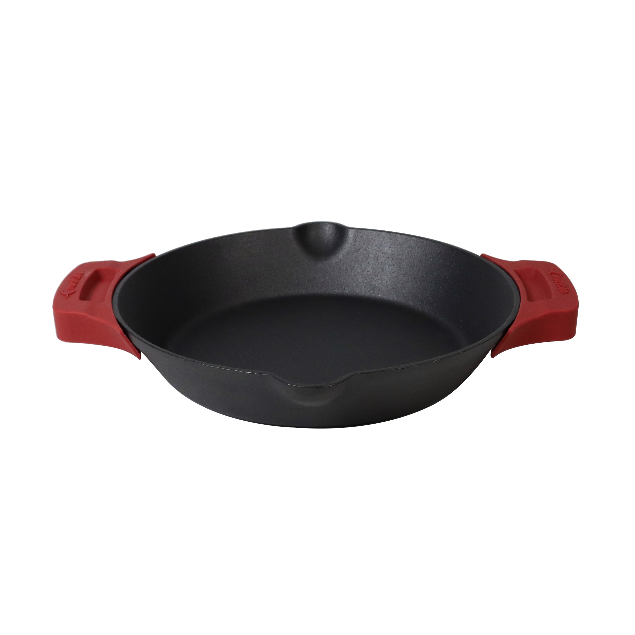 10.25-Inch/26 cm Cast Iron Skillet Set with Dual Loop Handles, Frying Pan, Silicone Potholders