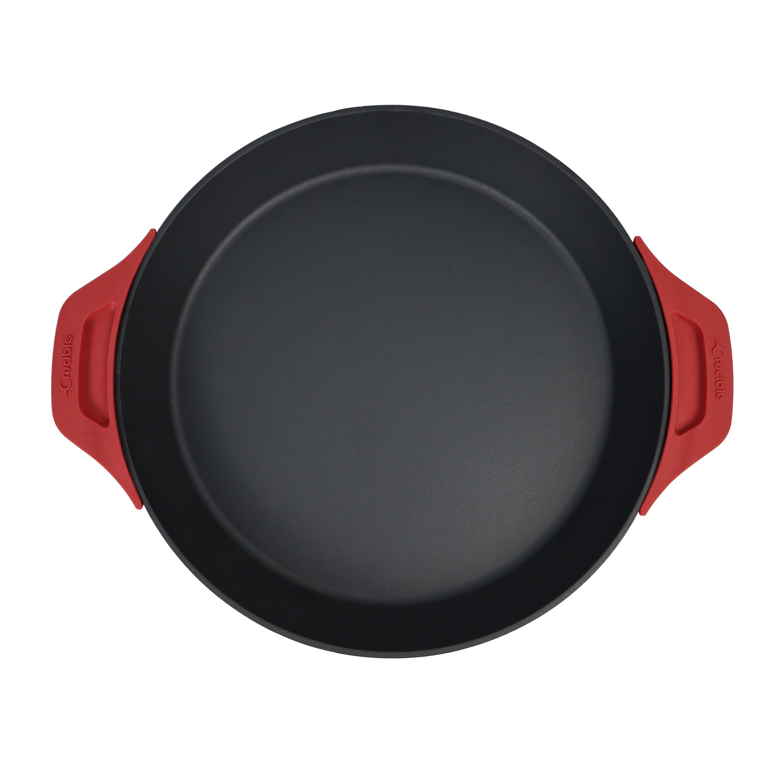 15.75-Inch (40 cm) Cast Iron Skillet Set with Dual Loop Handles, Frying Pan, Silicone Potholders