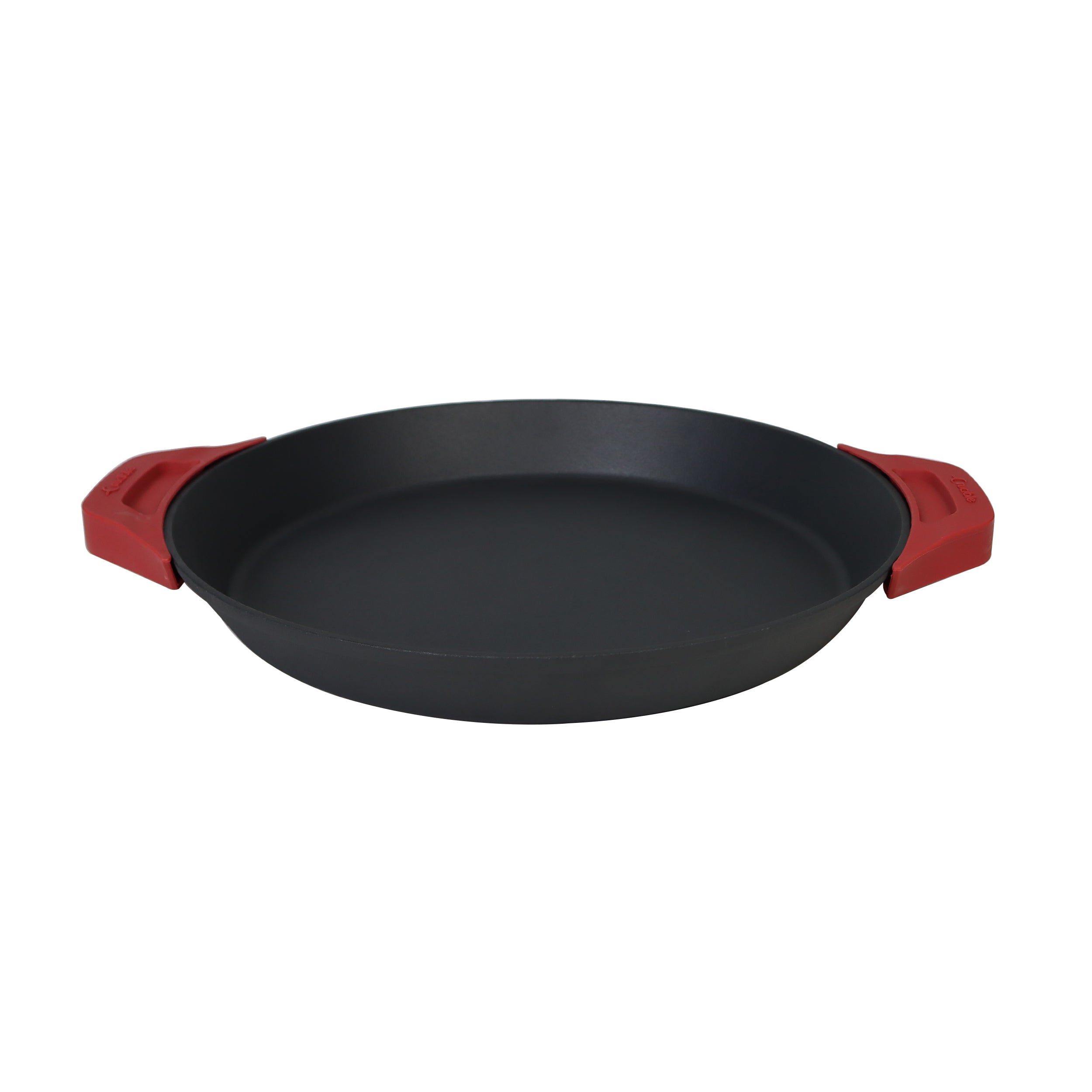 15.75-Inch (40 cm) Cast Iron Skillet Set with Dual Loop Handles, Frying Pan, Silicone Potholders