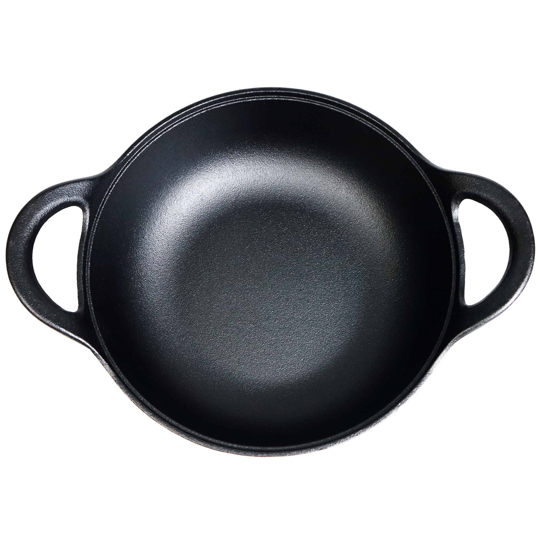 Cast Iron Balti Casserole with a Glass Lid, 3 Quart (2,83 litre) Cast Iron Pot