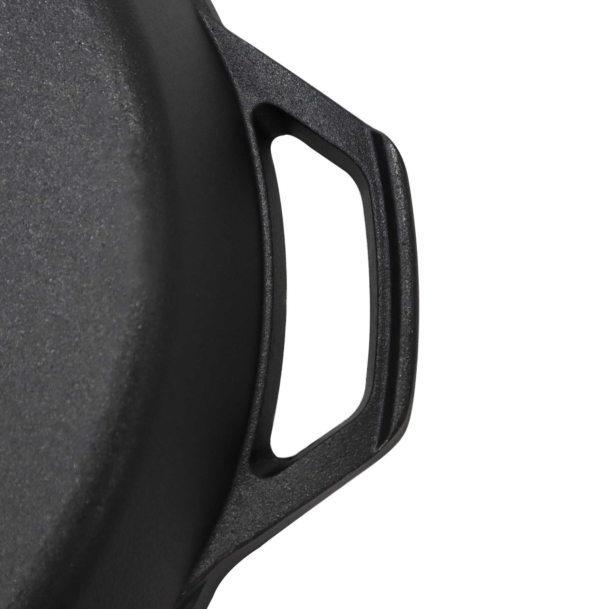 15.75-Inch (40 cm) Cast Iron Skillet Set with Dual Loop Handles, Frying Pan, Silicone Potholders