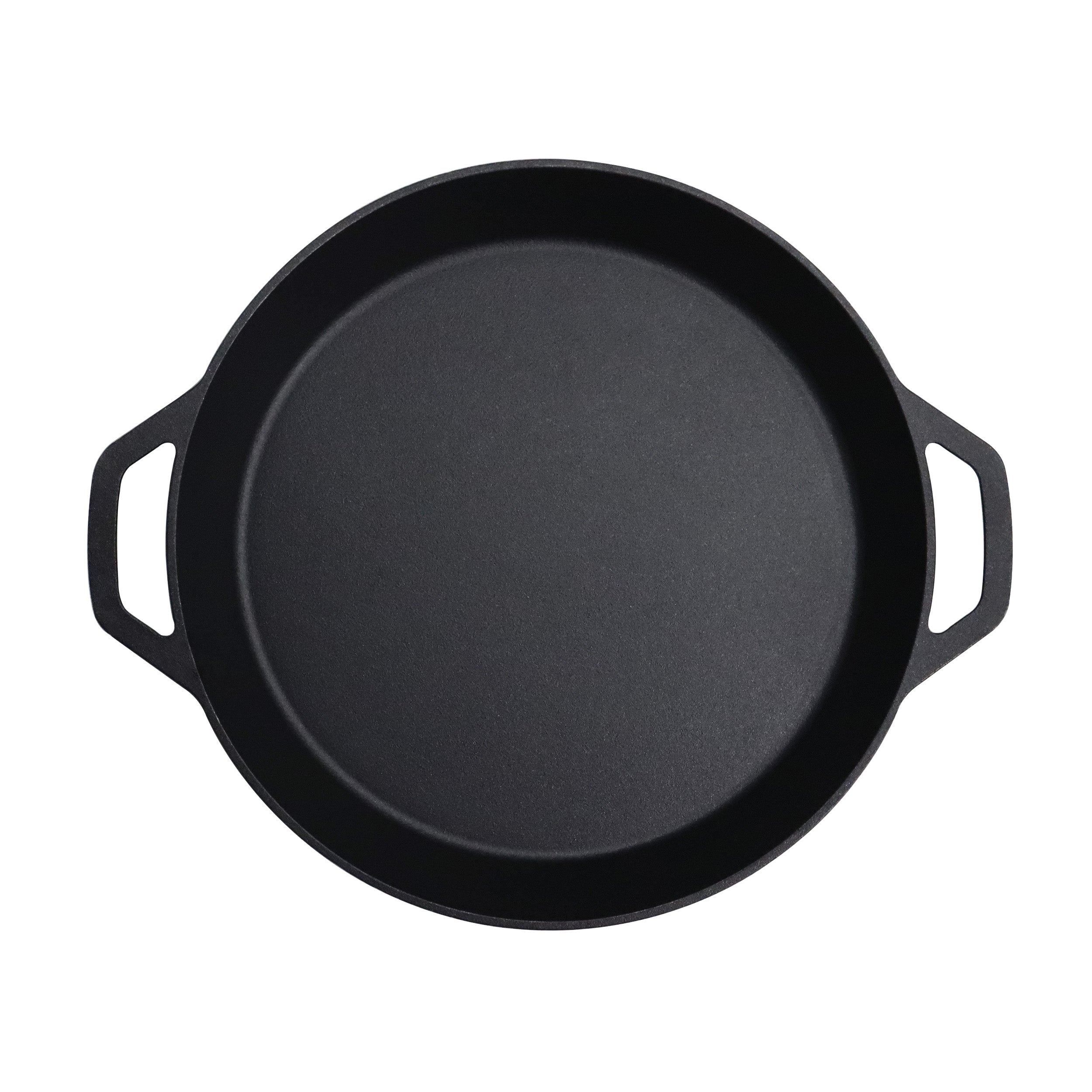 15.75-Inch (40 cm) Cast Iron Skillet Set with Dual Loop Handles, Frying Pan, Silicone Potholders