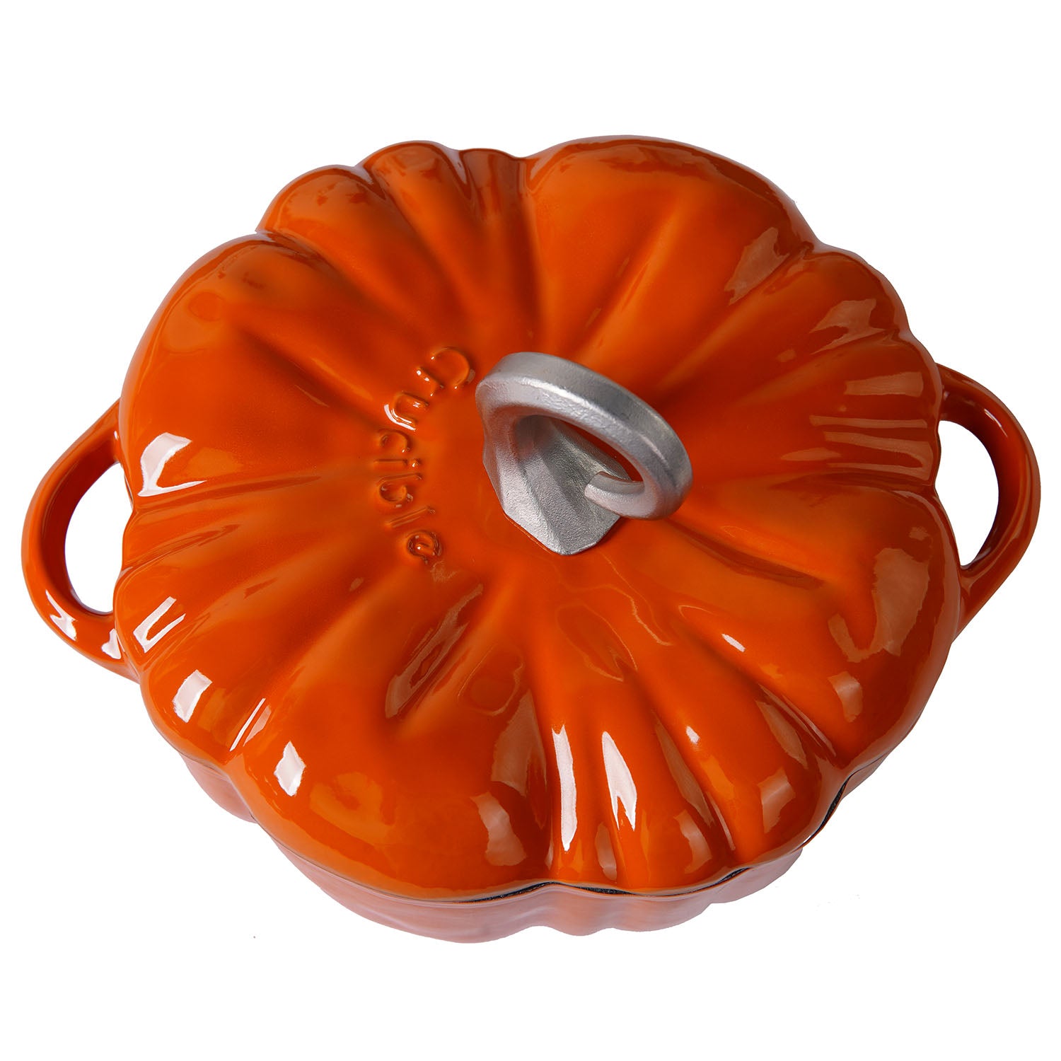 Enameled Cast Iron Pumpkin Pot, Dutch Oven, Cocotte, Orange, 2.32 qt (2.2 L)