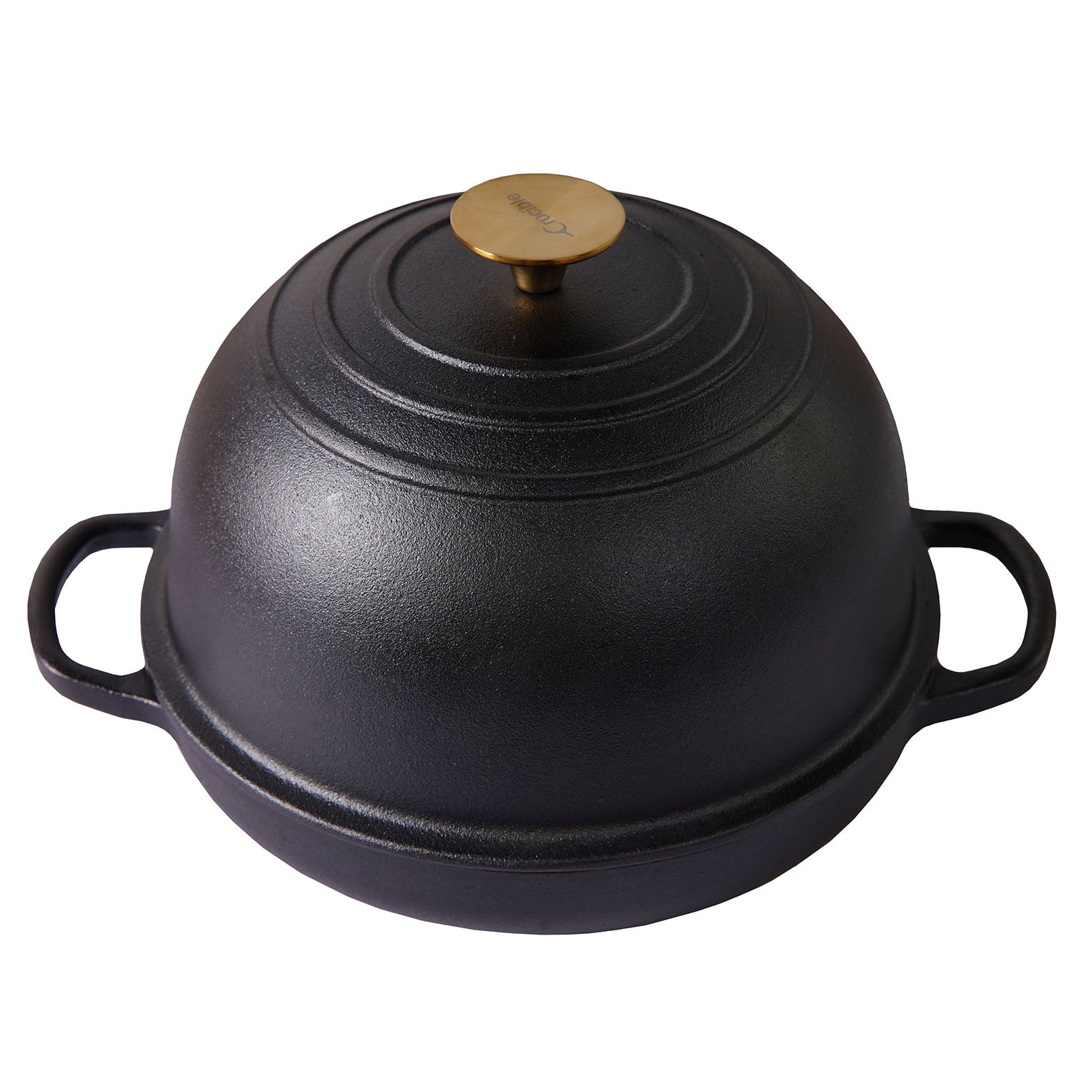 Cast Iron Bread Pan, Sour Dough Artisan Bread Oven – Round 26 cm, 6.25 L (6.6 qt) – Deep Lid for Steam Baking