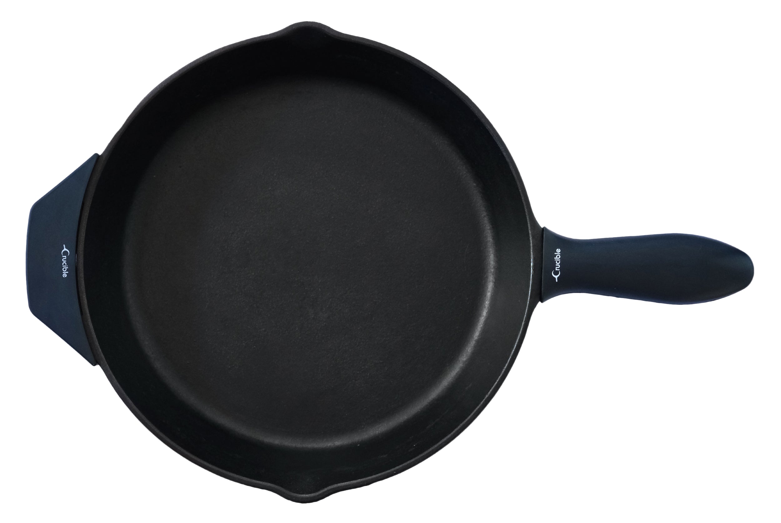 Silicone Potholders (2-Pack Combo Black) for Cast Iron Skillets