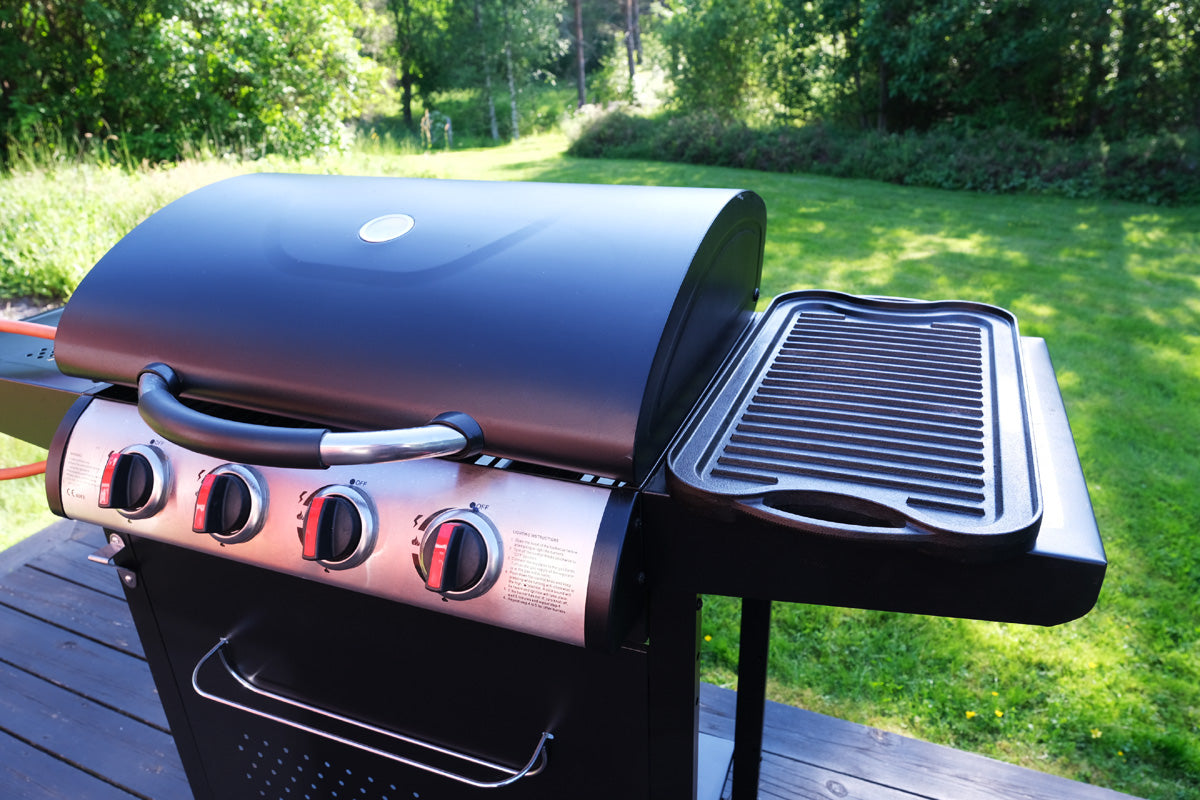 Cast Iron Griddle (20" by 10"/51 cm x 26 cm), Reversible, Grill and Griddle Combo, fits over two stovetop burners