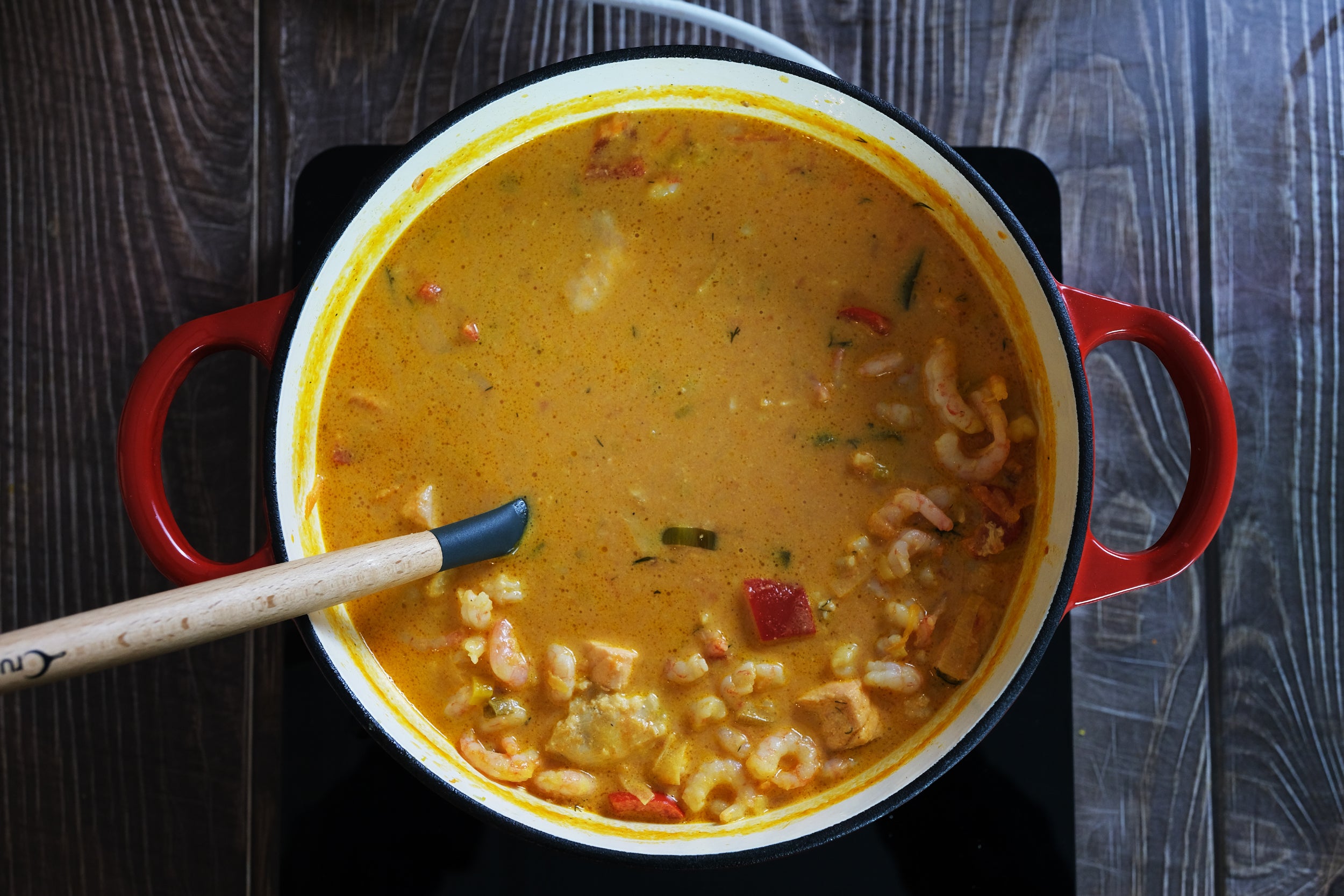 Enameled Cast Iron Dutch Oven Pot, Cocotte, Casserole Dish - Round Red 10.23" (26 cm)