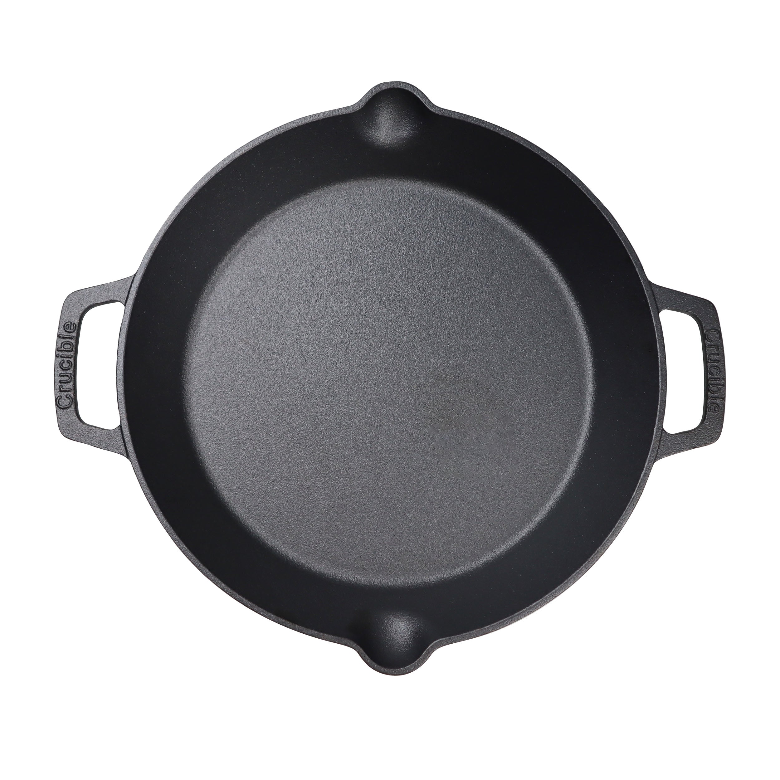 12-Inch (30 cm) Cast Iron Skillet Set with Dual Loop Handles, Frying Pan, Silicone Potholders