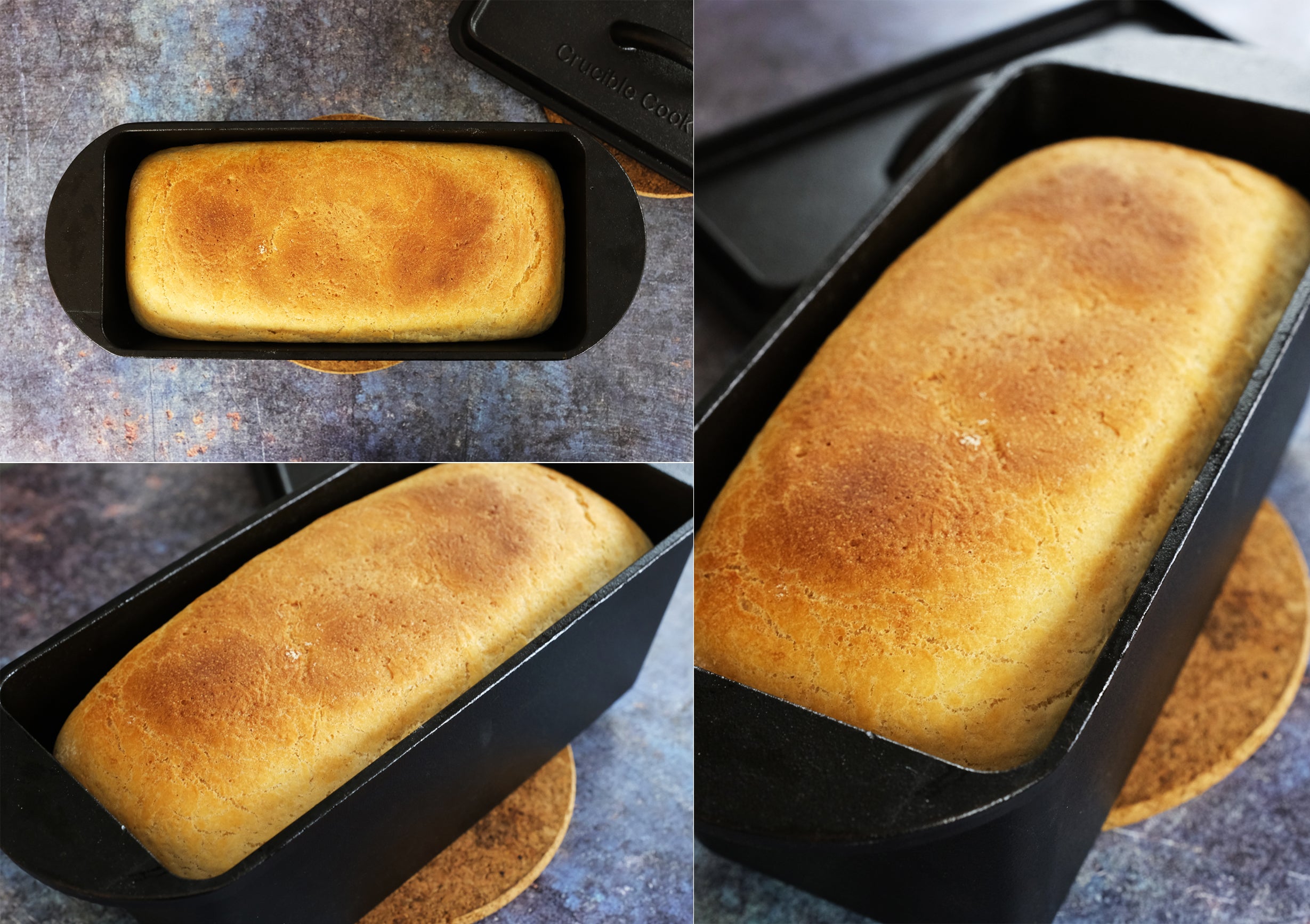 Cast Iron Bread Pan with Lid – Oven Safe Form for Baking and Cooking - Loaf Pan