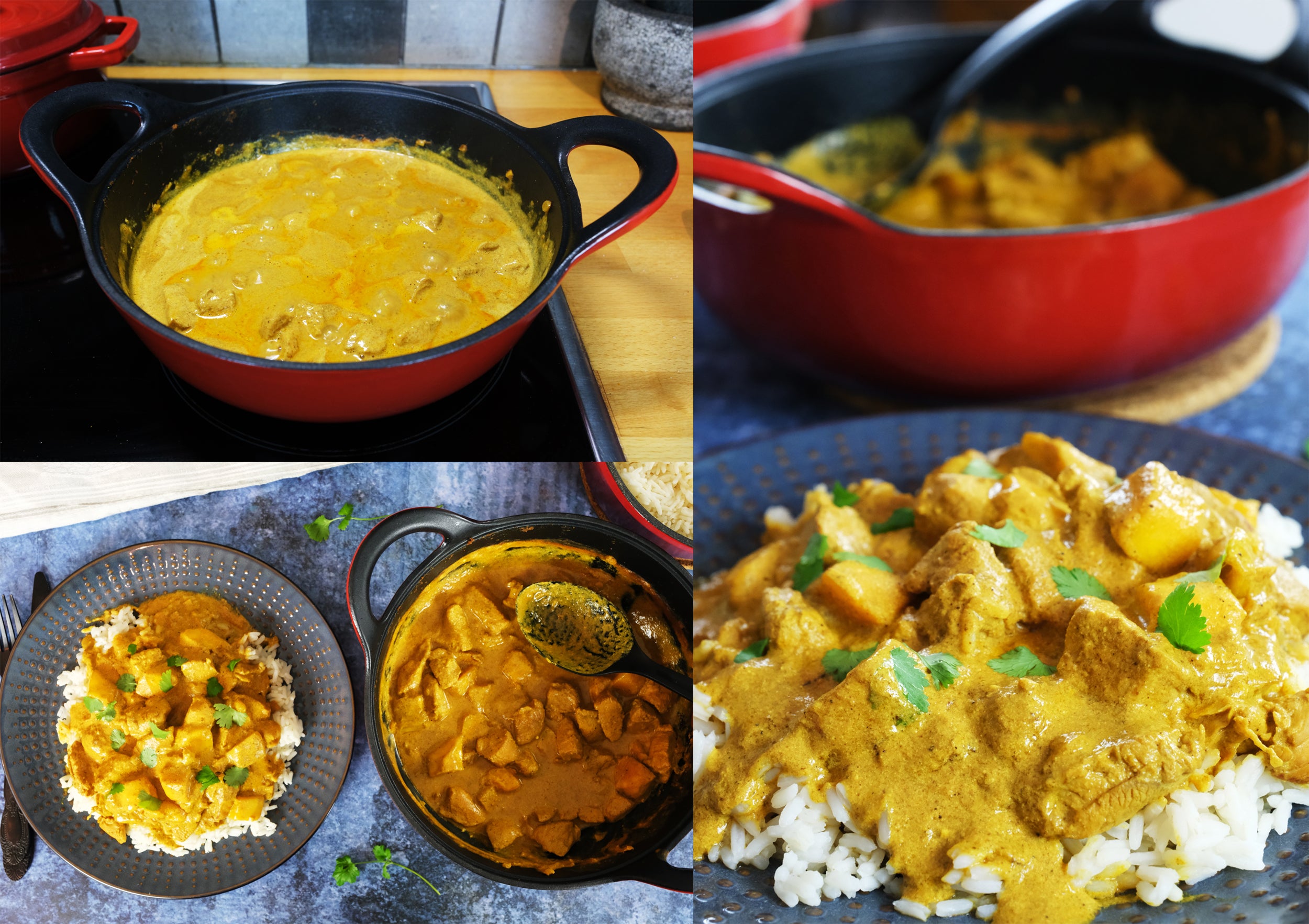 Enameled Cast Iron Balti Casserole with a Glass Lid, 3 Quart (2,83 litre) Cast Iron Casserole Dish