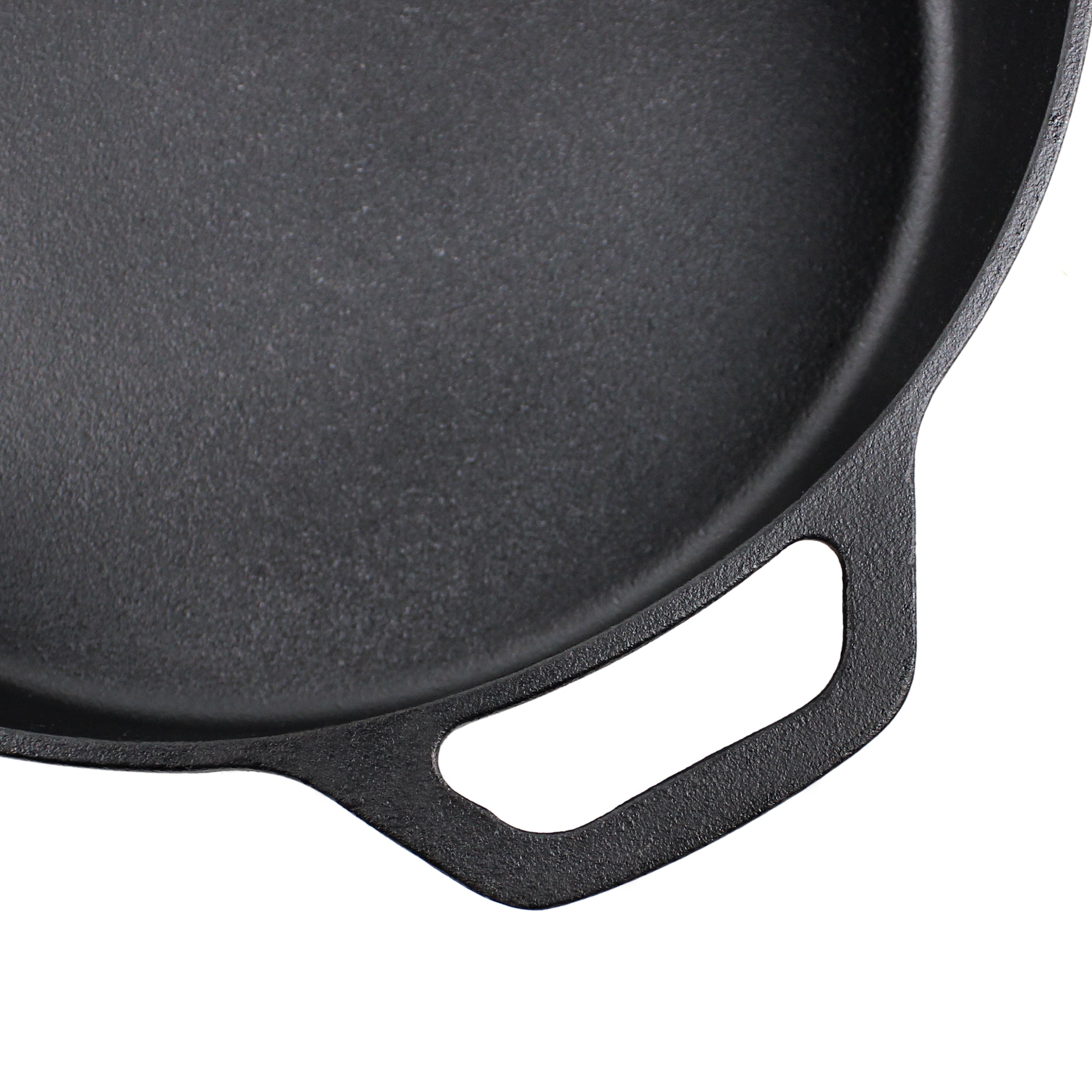 12-Inch/30,5 cm Cast Iron Skillet Saute Pan Set (EXTRA DEEP), Silicone Handle Holders, Glass Lid, Scraper