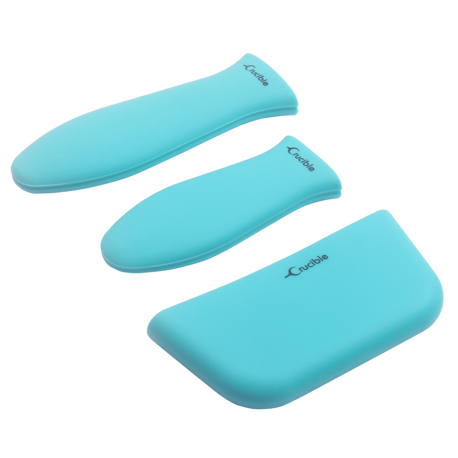 Silicone Potholders (3-Pack Mix Turquoise) for Cast Iron Skillet