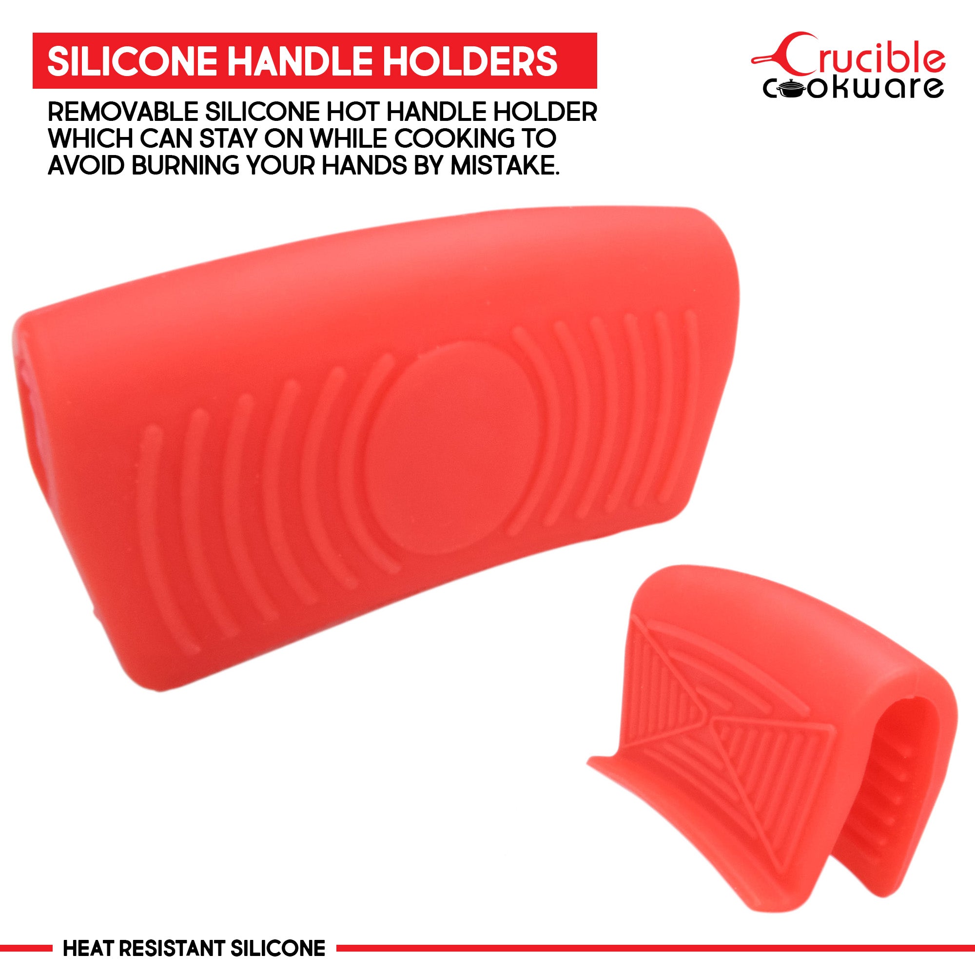 Cast Iron Wok Set 14-Inch (36 cm), Glass Lid, 2 Silicone Handle Holders, 1 Scraper