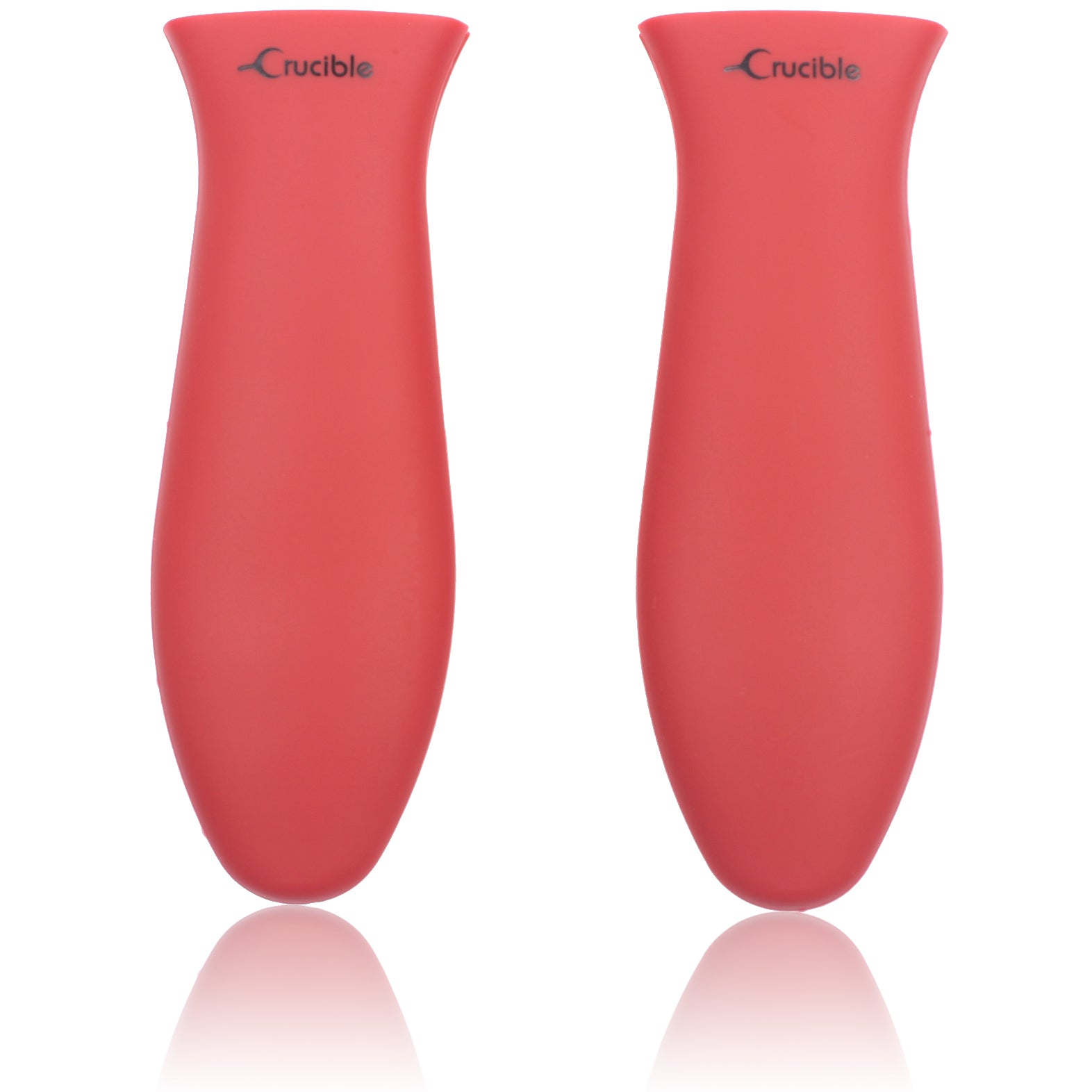 Silicone Hot Handle Holder + Assist Holder, Potholder (2-Pack Red) - Sleeve Grip, Handle Cover