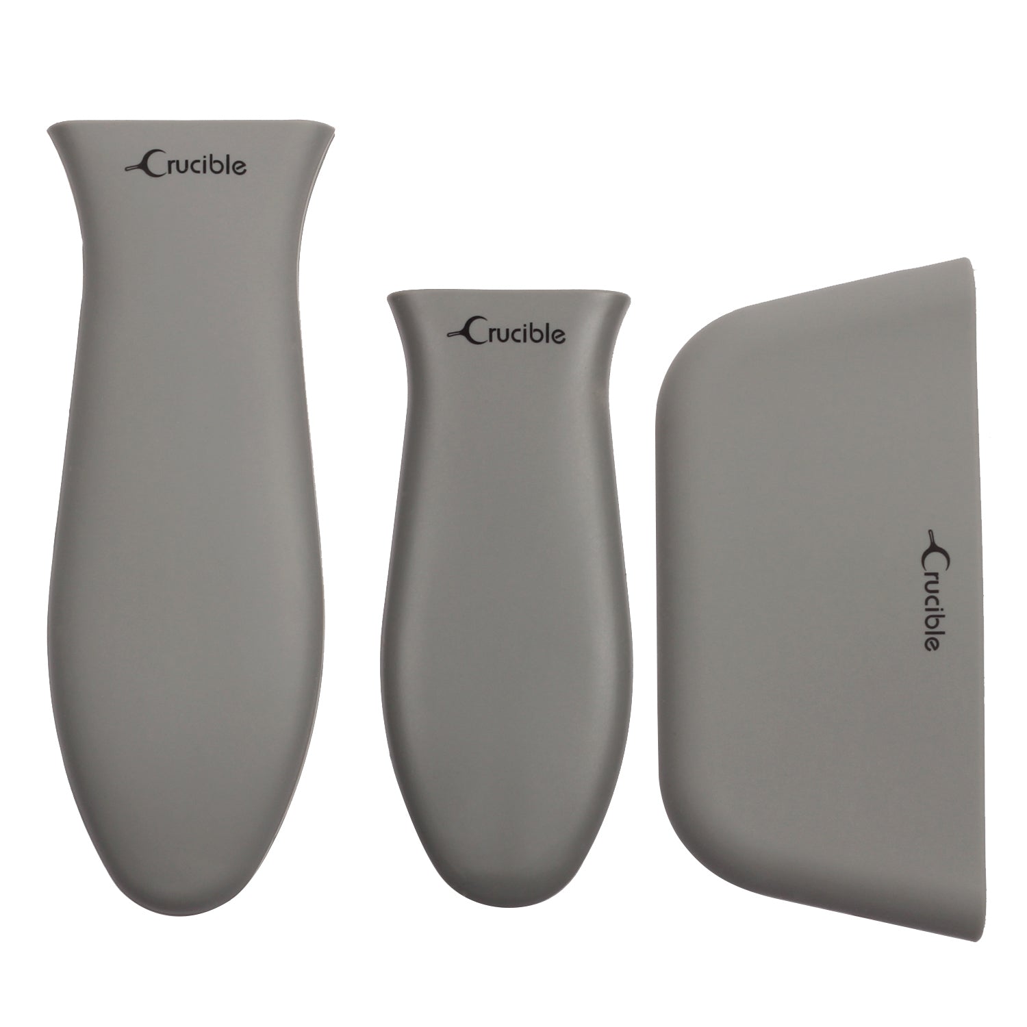 Silicone Potholders (3-Pack Mix Grey) for Cast Iron Skillets