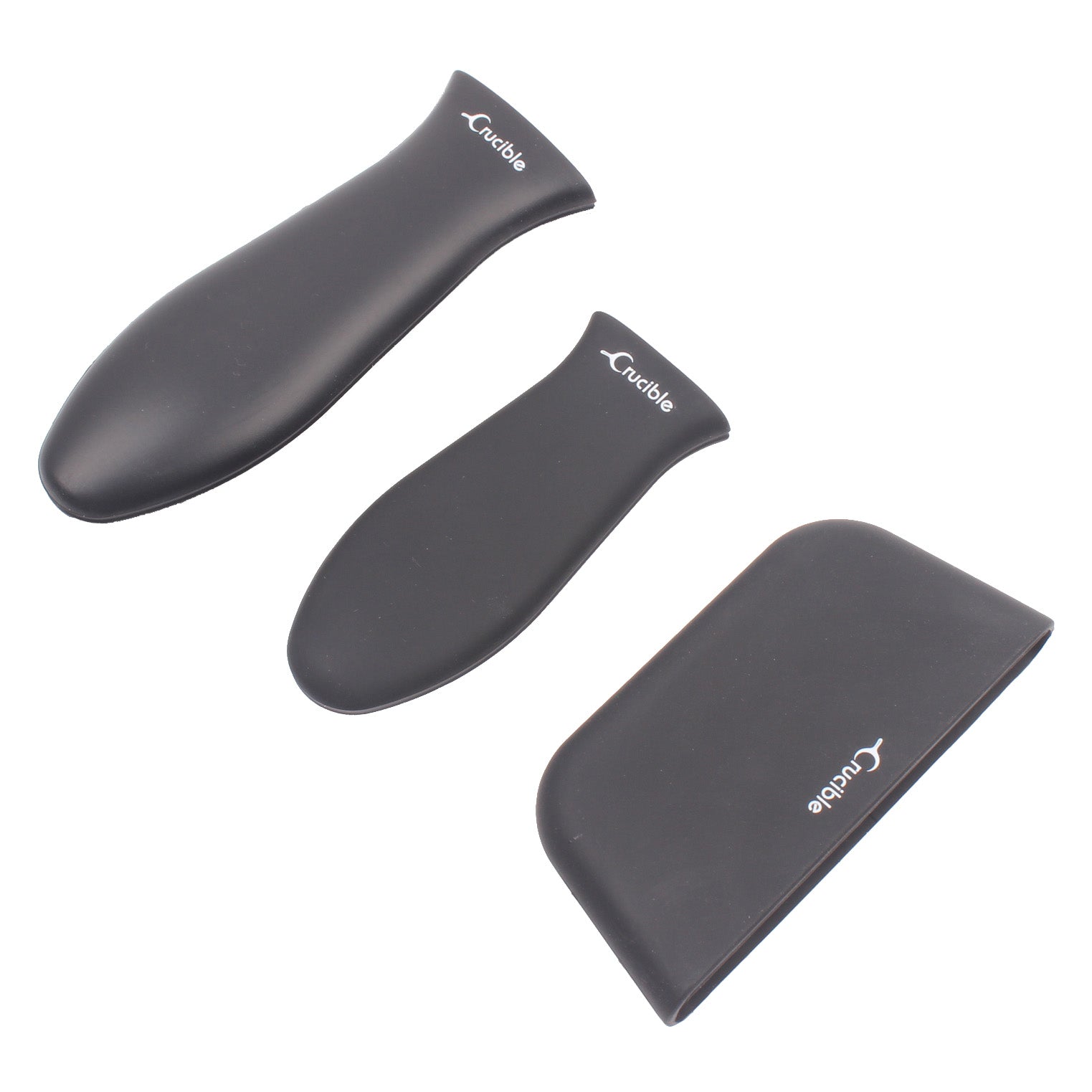 Silicone Potholders (3-Pack Mix Black) for Cast Iron Skillets