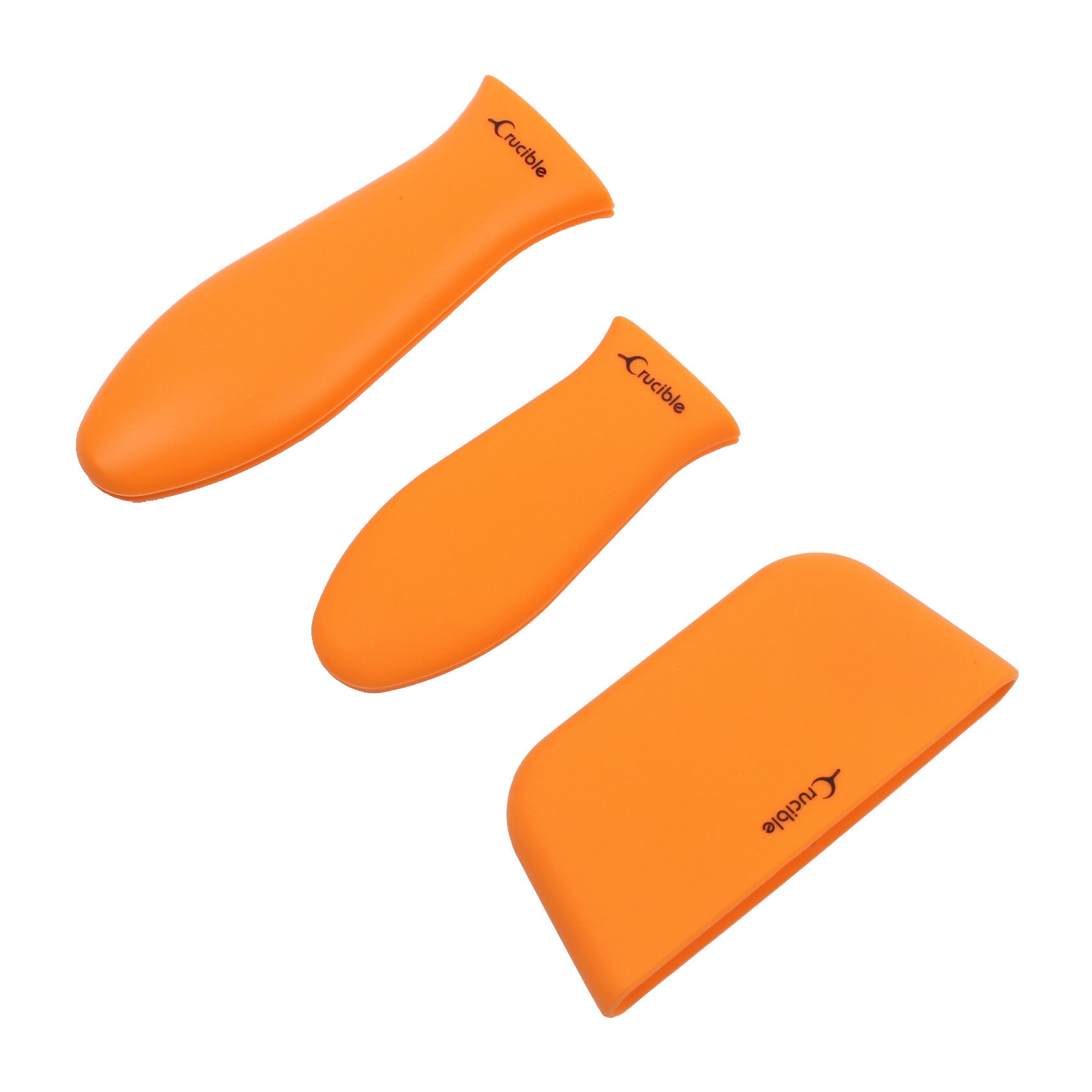 Silicone Potholders (3-Pack Mix Orange) for Cast Iron Skillets