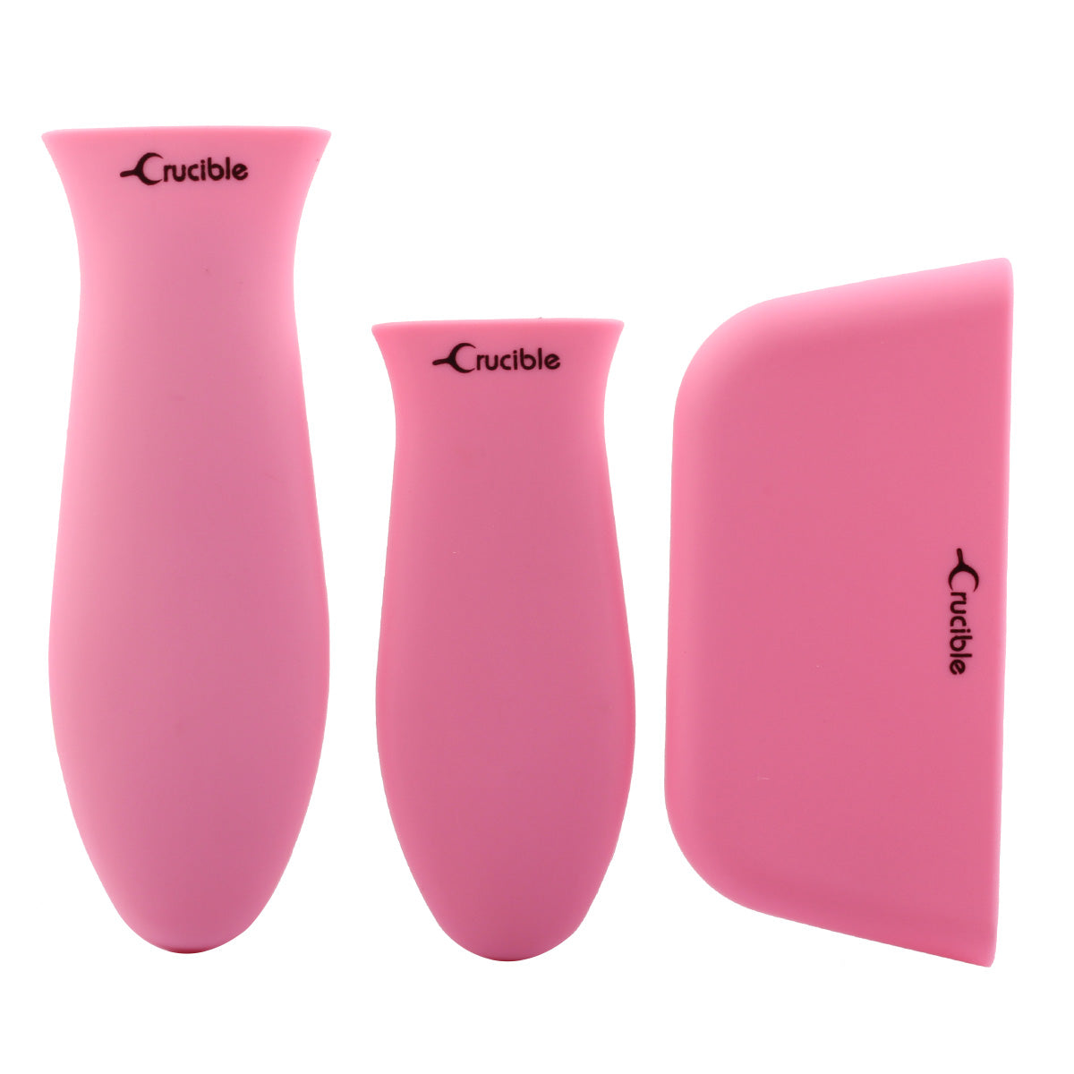 Silicone Potholders (3-Pack Mix Pink) for Cast Iron Skillets