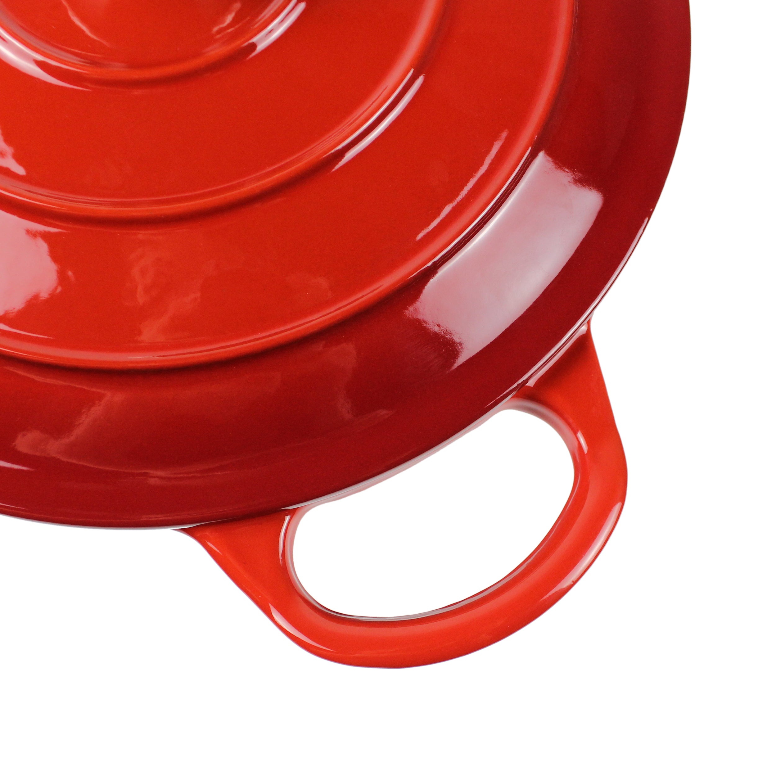 Enameled Cast Iron Dutch Oven Pot, Cocotte, Casserole Dish - Round Red 10.23" (26 cm)