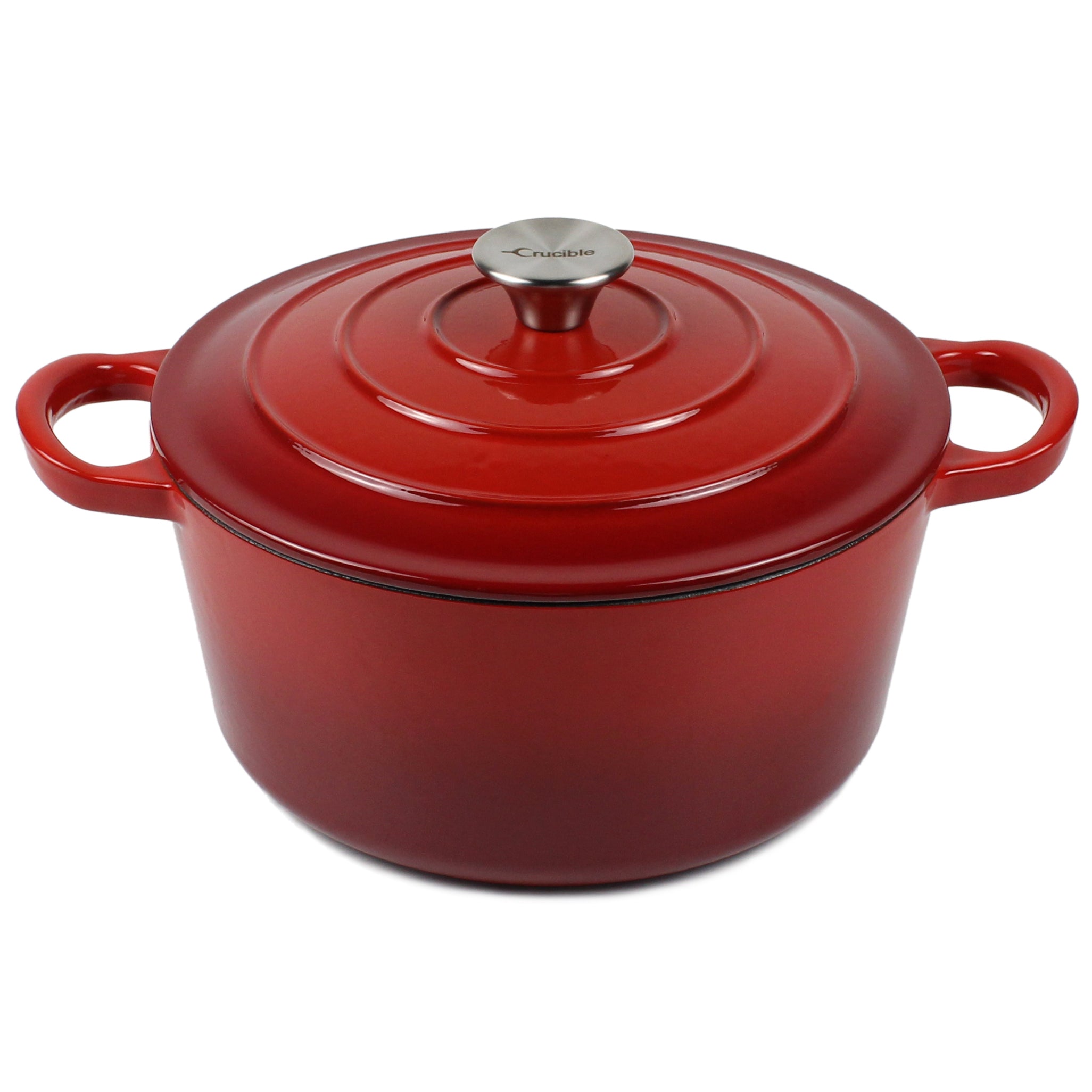 Enameled Cast Iron Dutch Oven Pot, Cocotte, Casserole Dish - Round Red 10.23" (26 cm)