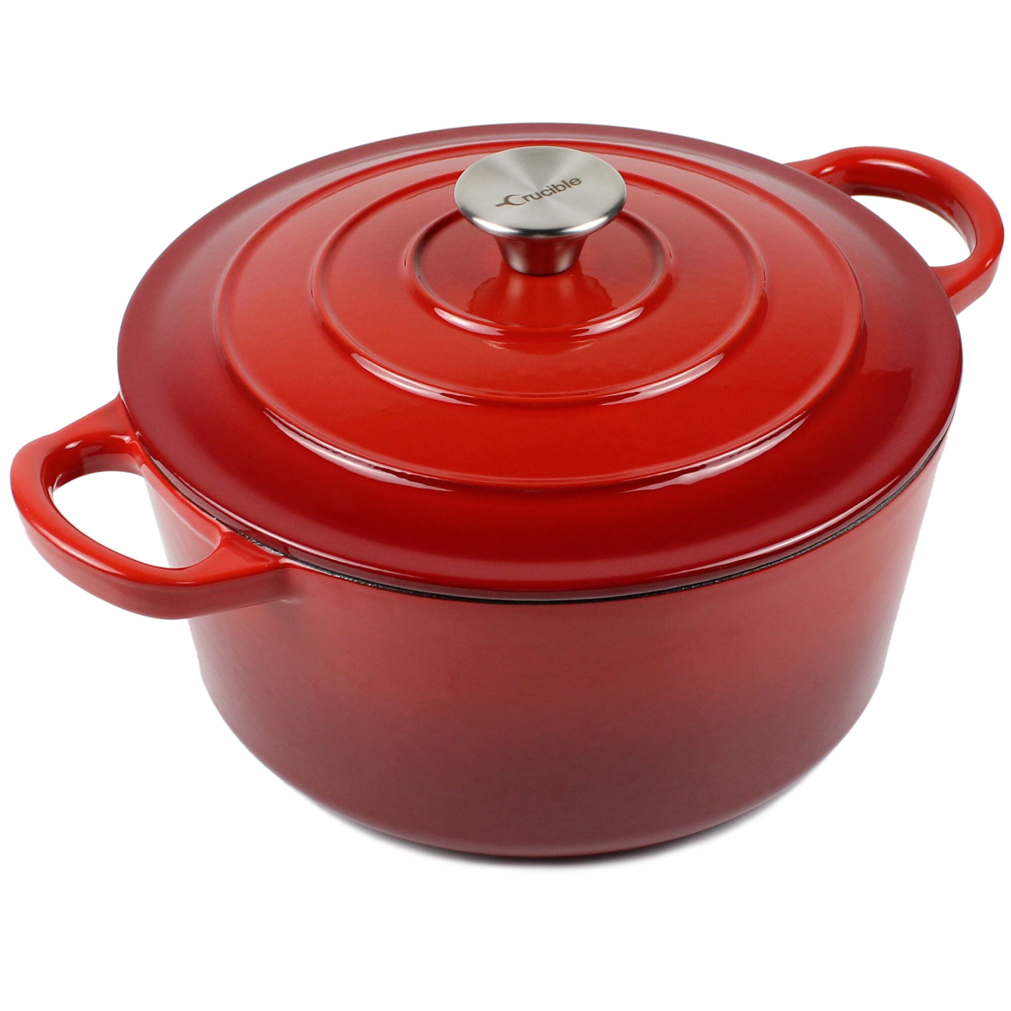 Enameled Cast Iron Dutch Oven Pot, Cocotte, Casserole Dish - Round Red 10.23" (26 cm)