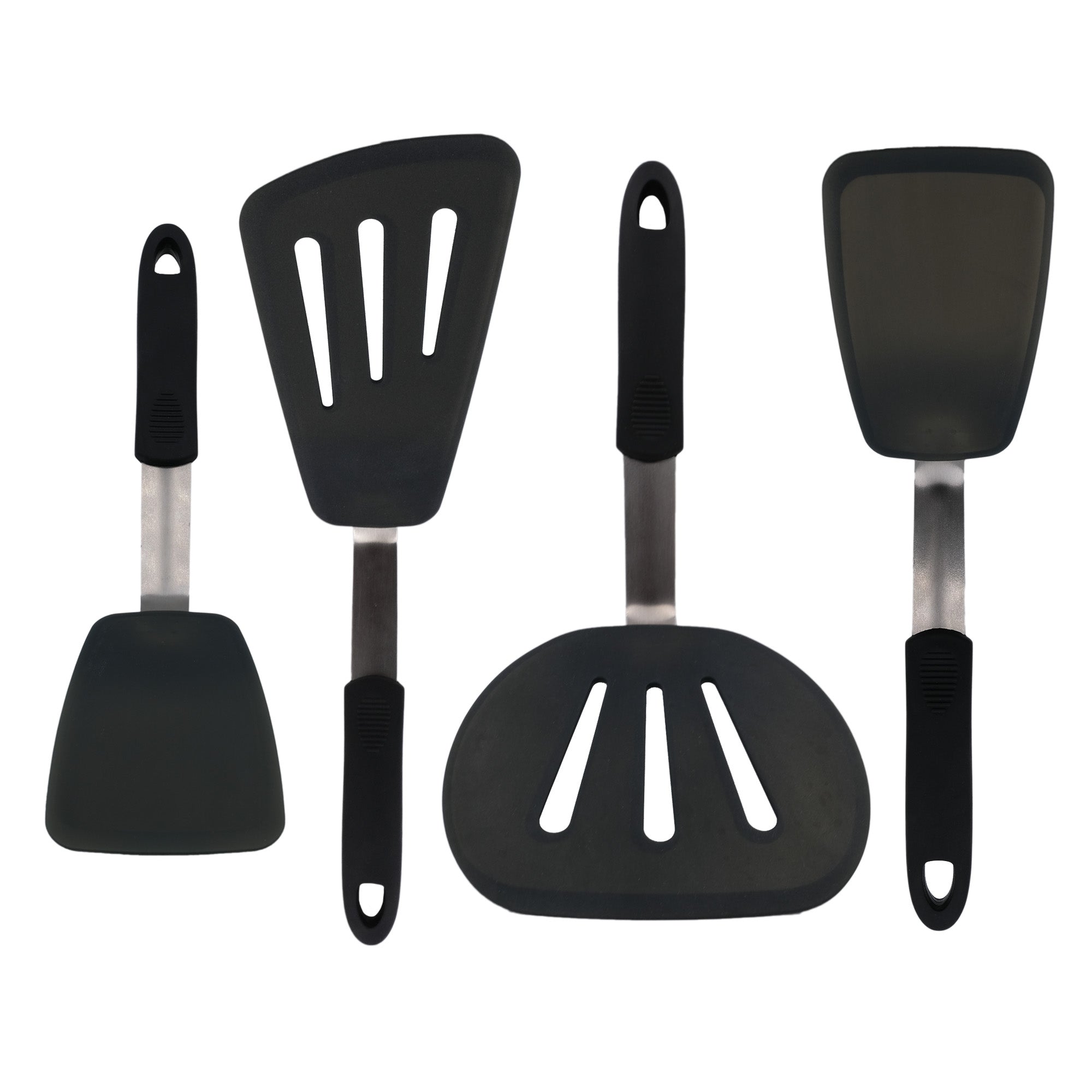 Silicone Turner Spatula Set - Cooking Utensil Set - Egg Turners, Pancake Flippers, Kitchen Spatulas