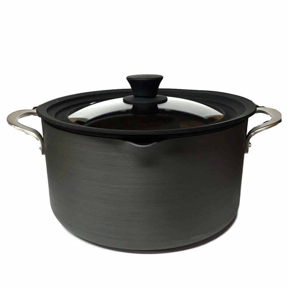 Glass Lid Universal - Multisize, Outer Edges 12.2” / 31 cm Diameter, for Pots and Pans, Black