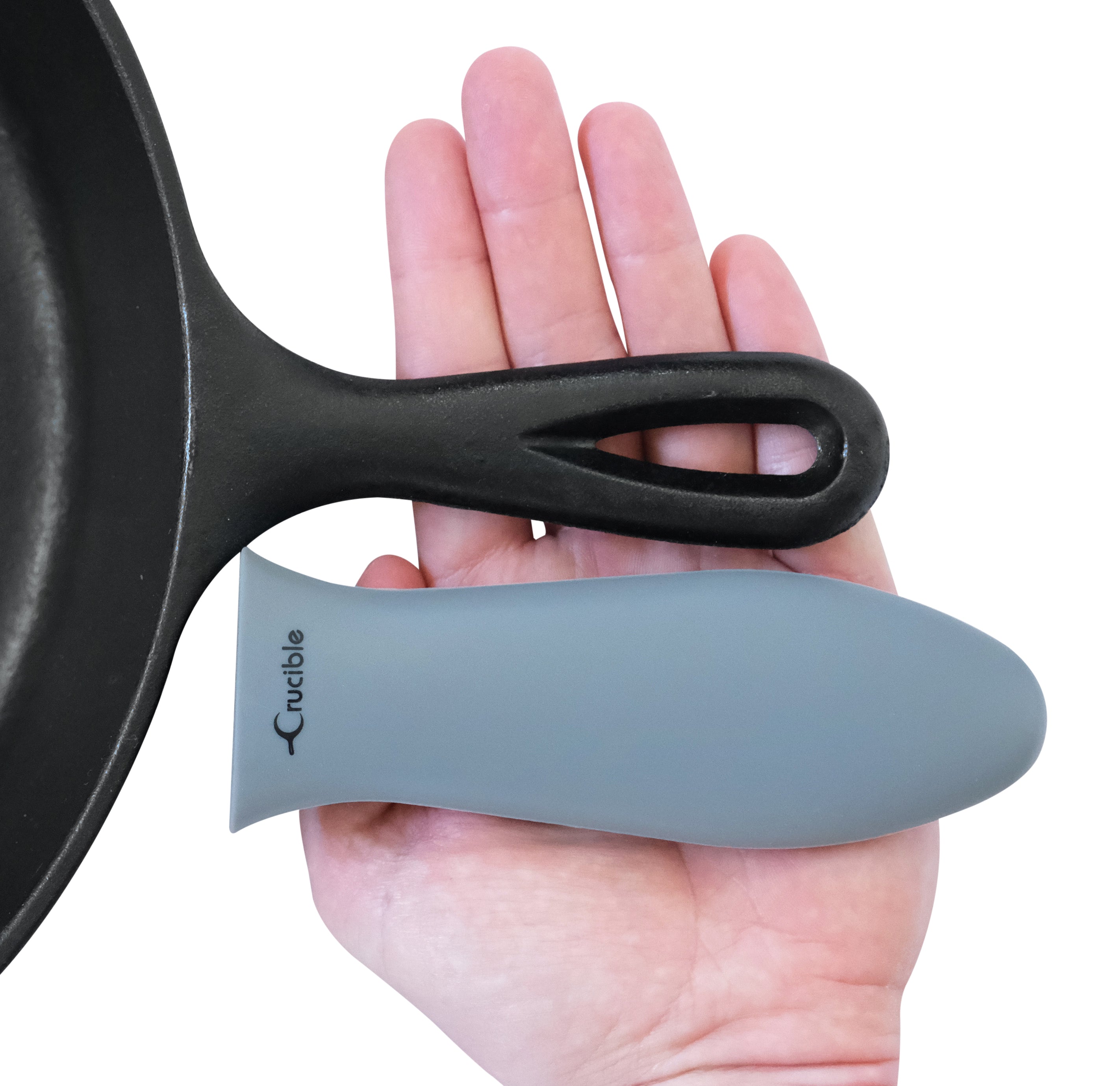 Silicone Potholders (3-Pack Mix Grey) for Cast Iron Skillets