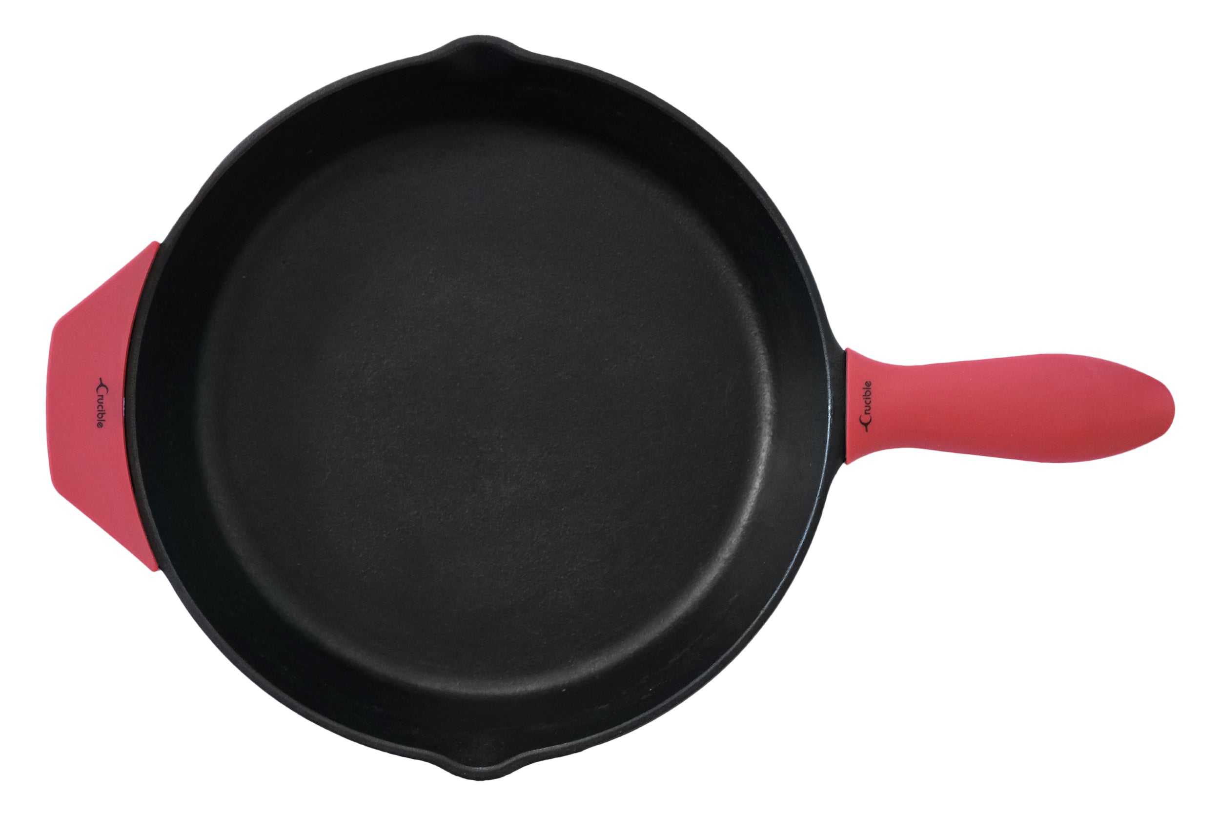 Silicone Potholders (2-Pack Combo Red) for Cast Iron Skillets