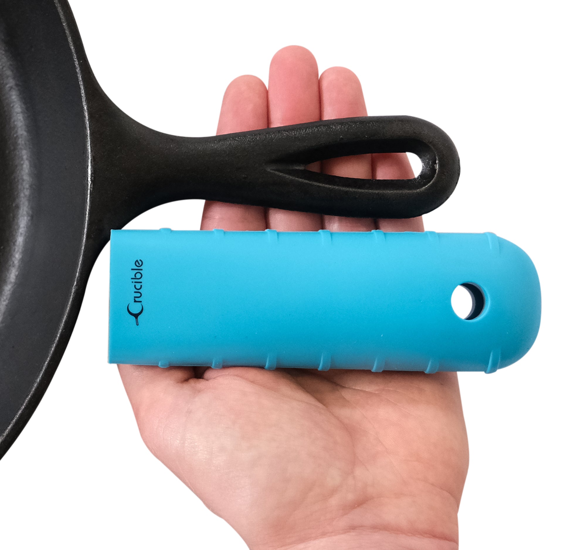 Silicone Potholder (Extra Thick, Turquoise) for Cast Iron Skillets and more