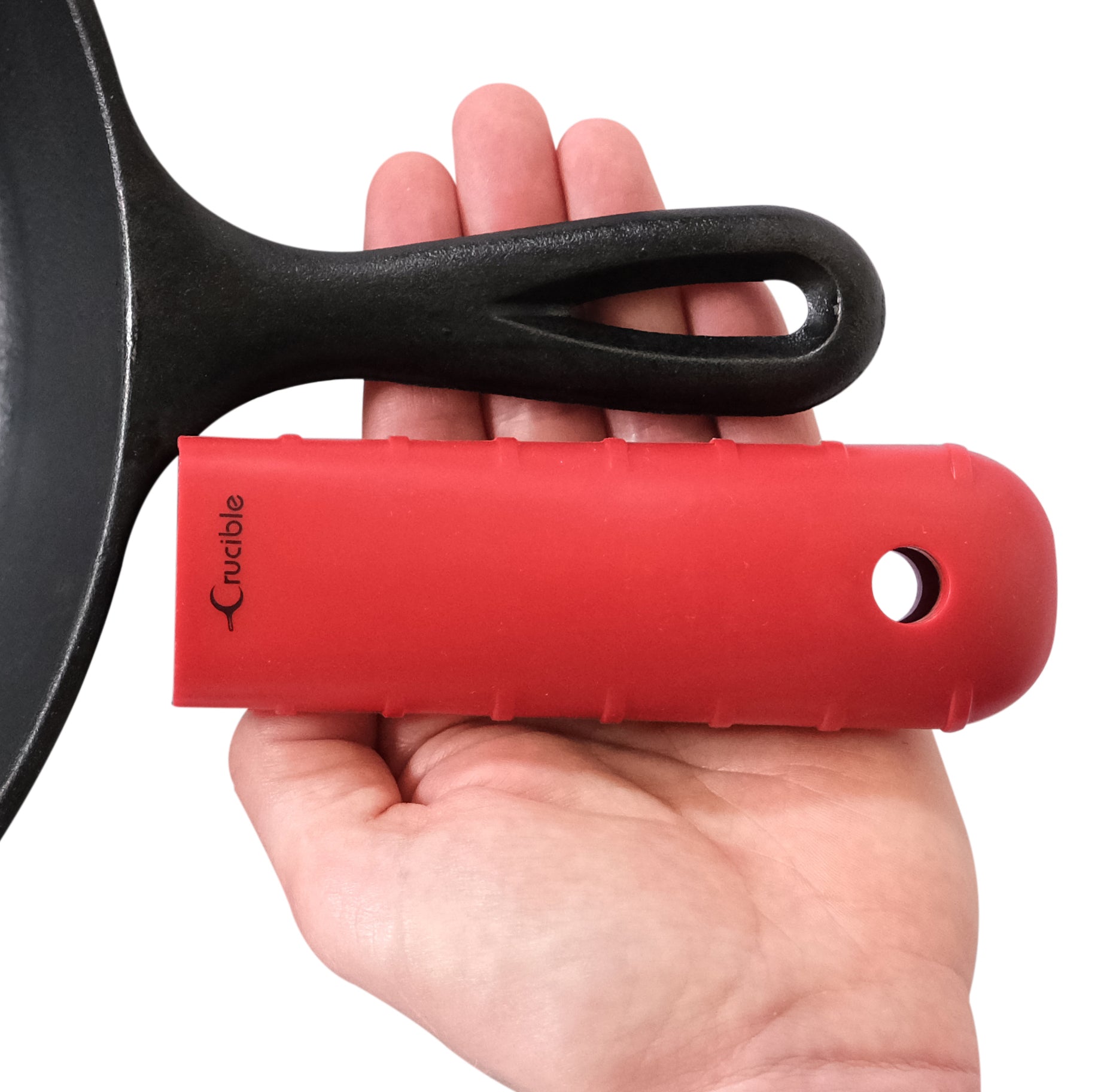 Silicone Potholder (Extra Thick Red) for Cast Iron Skillets and more
