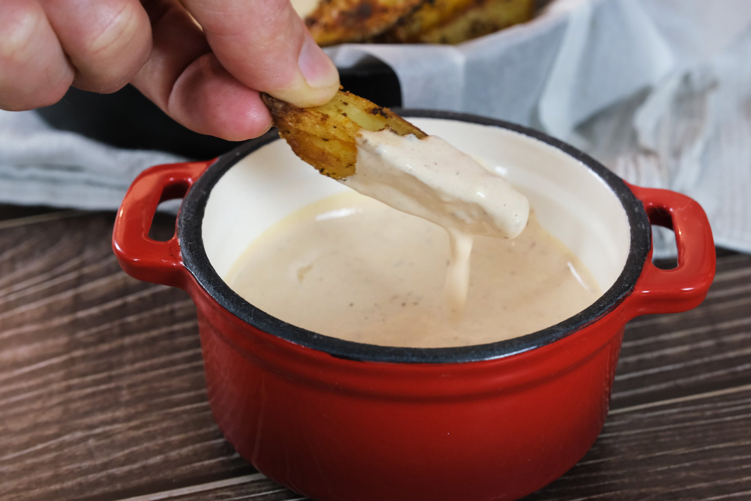 Enameled Cast Iron Dutch Oven, Cocotte (Small) - 4" (10 cm) Diameter - Round Red