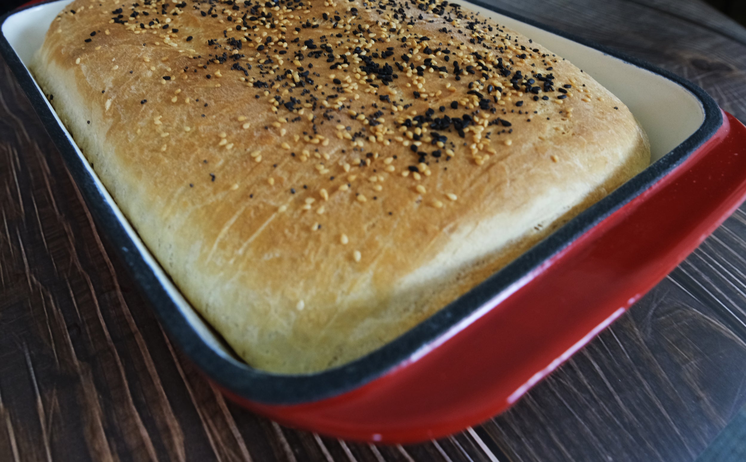 Enameled Cast Iron Rectangular Roaster, Casserole Dish, Lasagna Pan, Deep Roasting Pan - Red