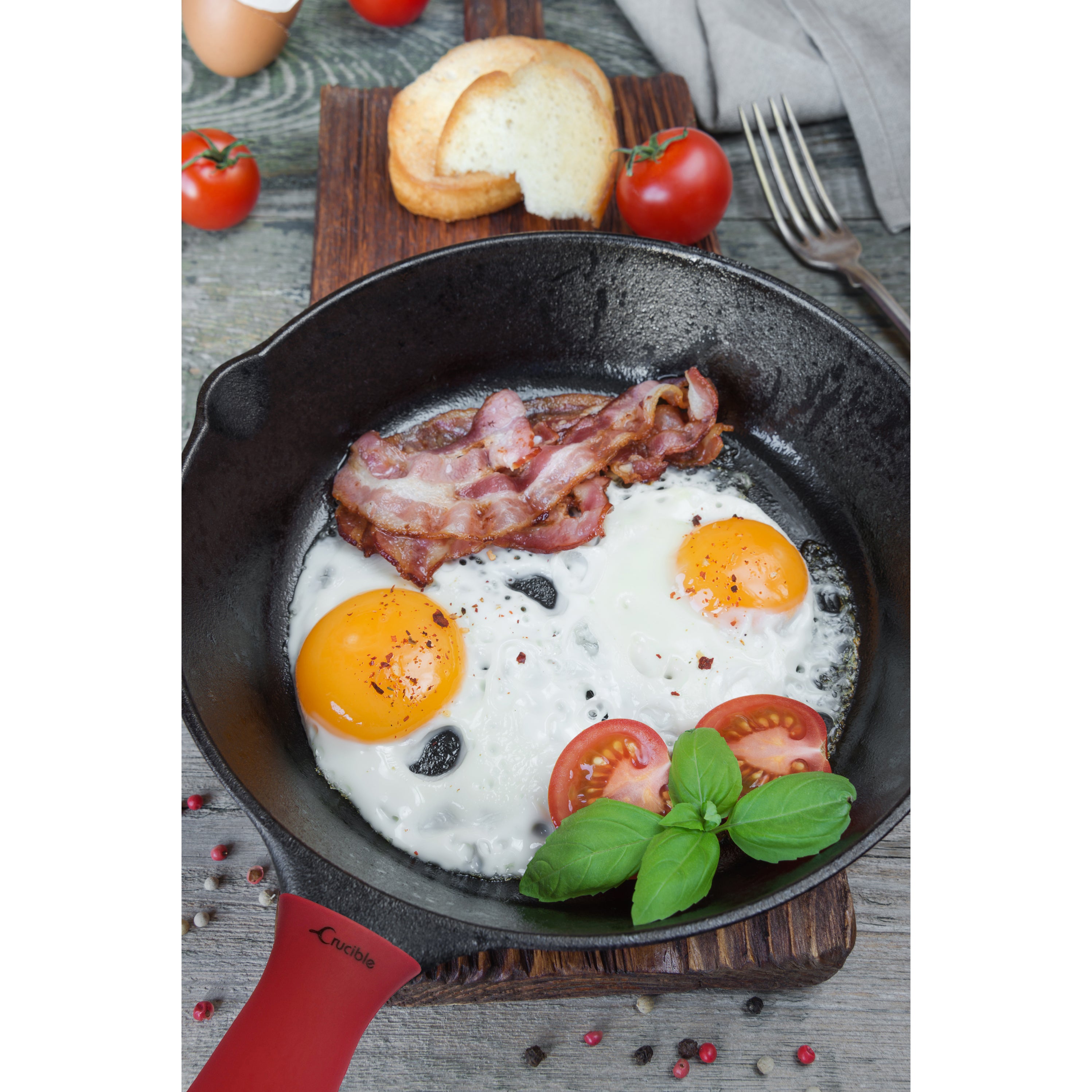 Silicone Hot Handle Holder + Assist Holder, Potholder (2-Pack Red) - Sleeve Grip, Handle Cover