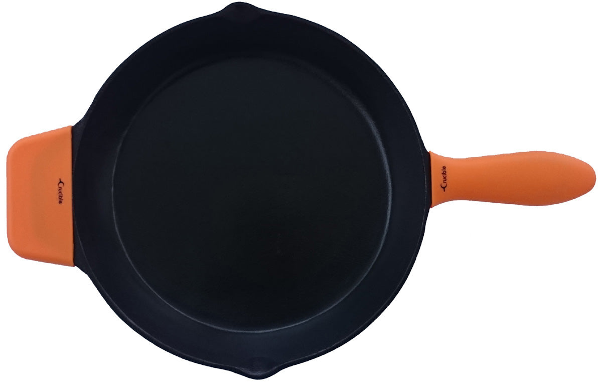 Silicone Potholders (3-Pack Mix Orange) for Cast Iron Skillets
